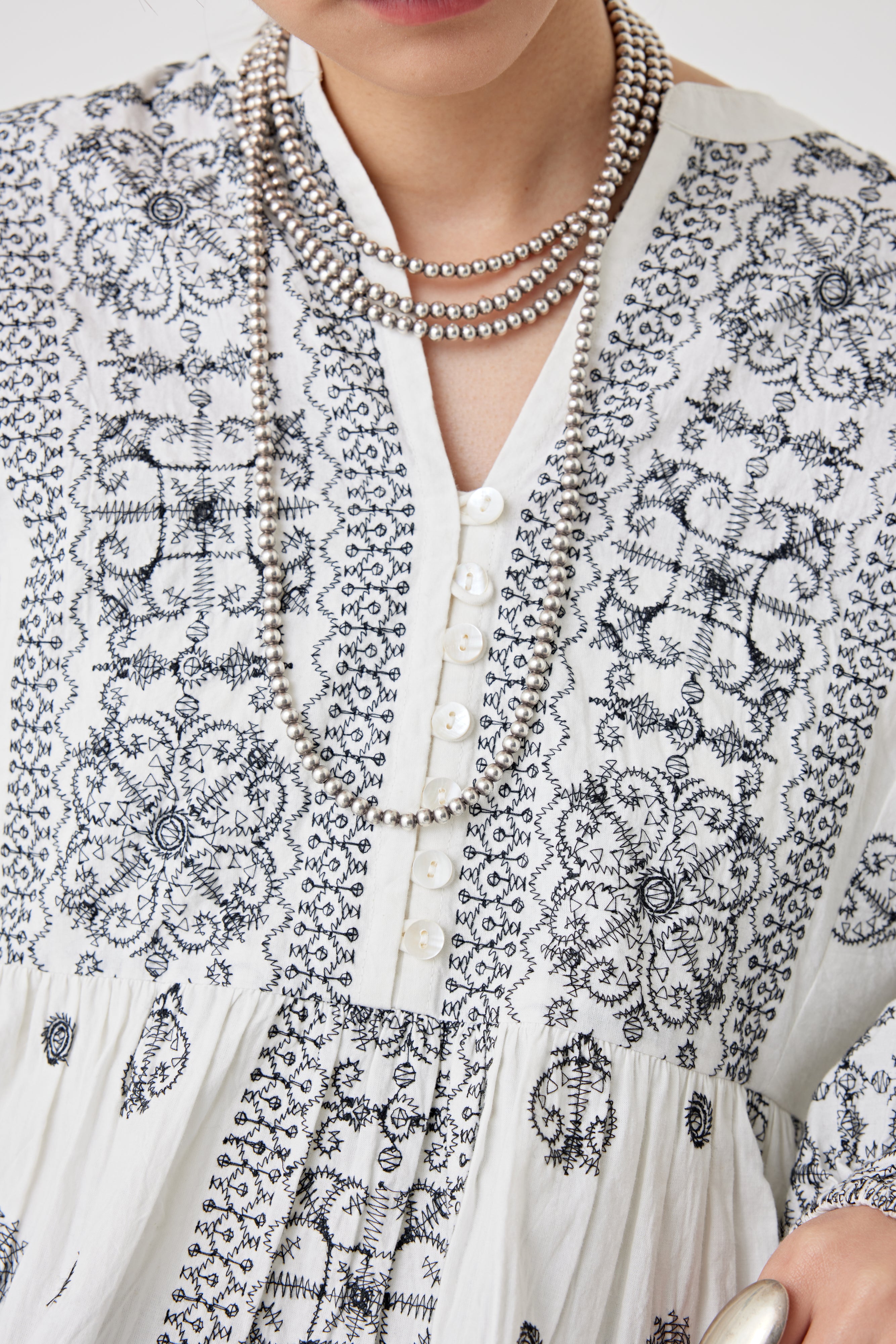 刺繍コットンブラウス(6251-541)