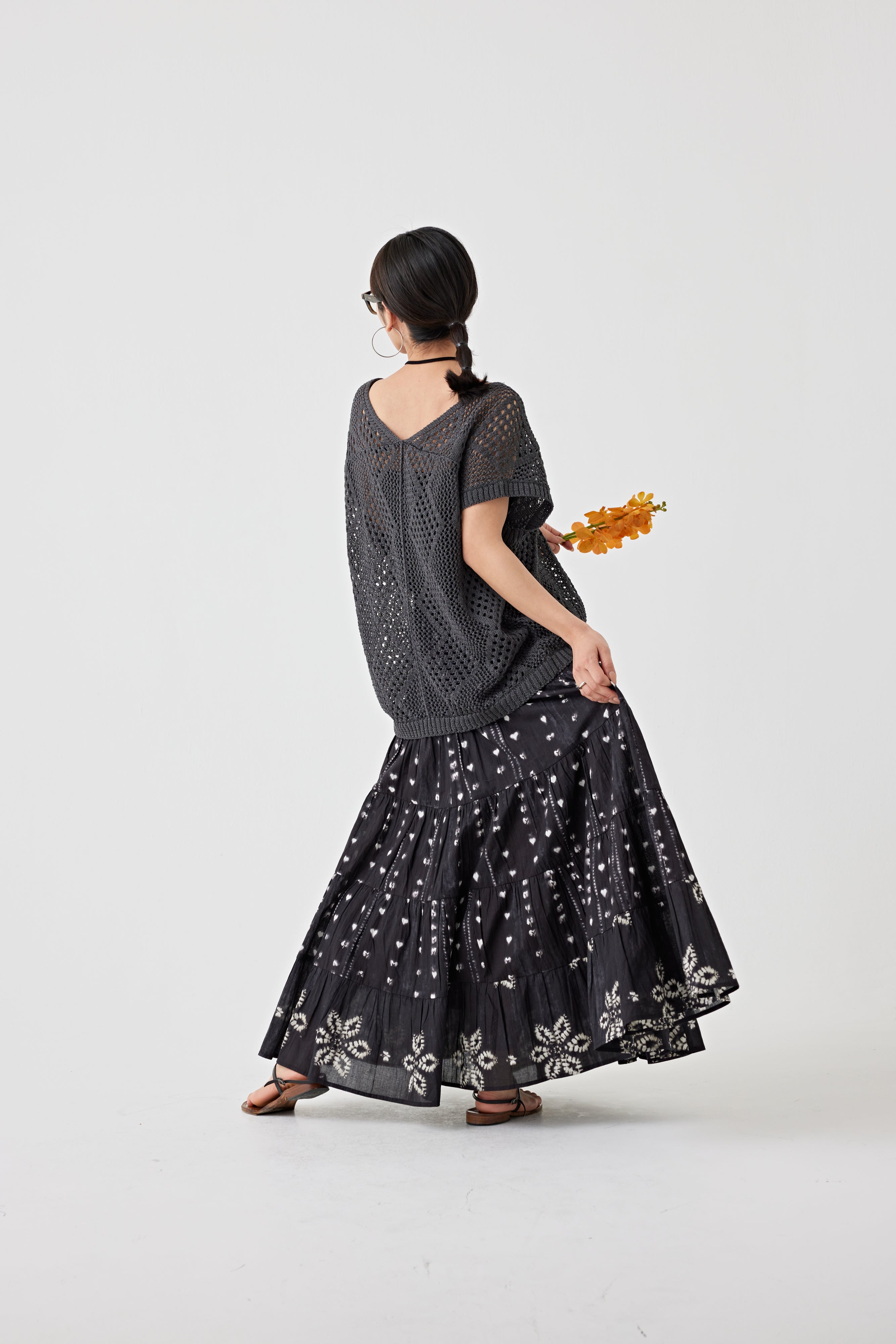 プリントギャザースカート(6251-539)