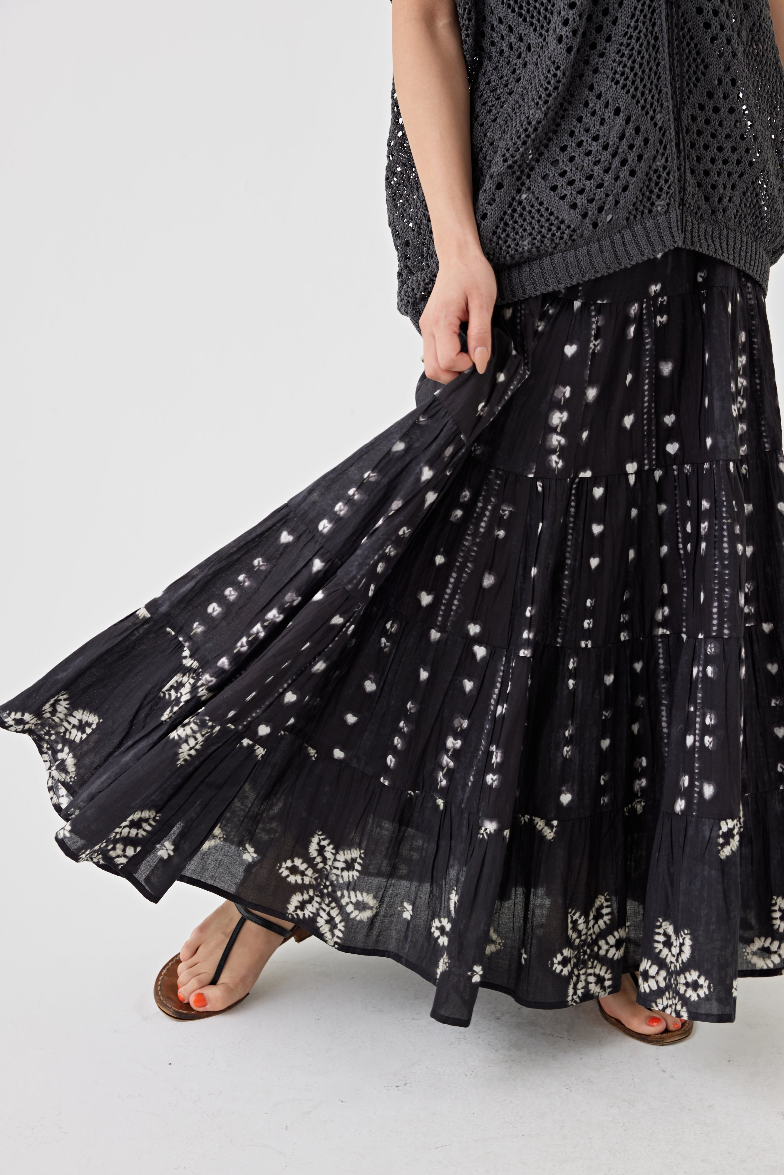 プリントギャザースカート(6251-539)