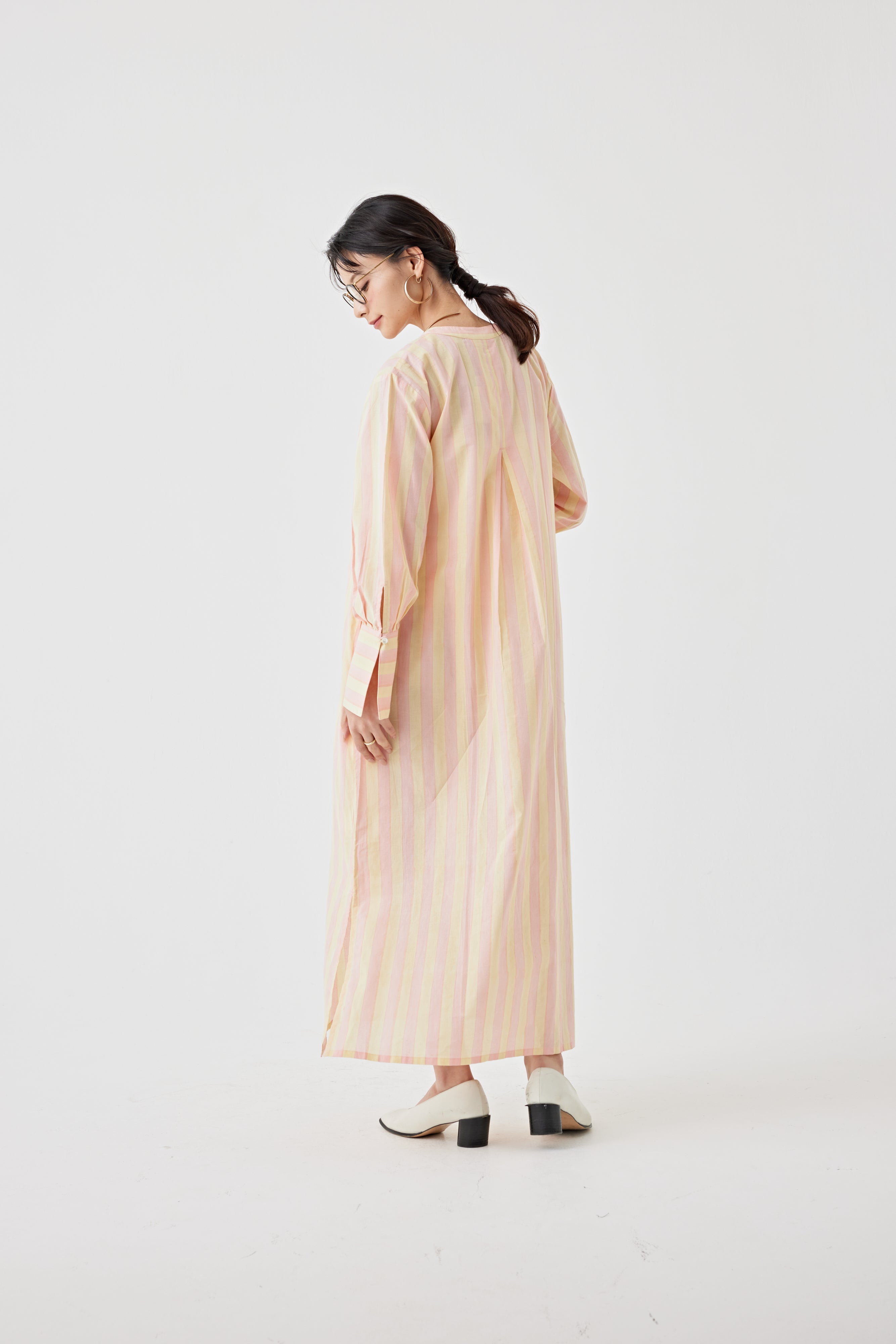 ストライプブロックプリントドレス(6259-527)