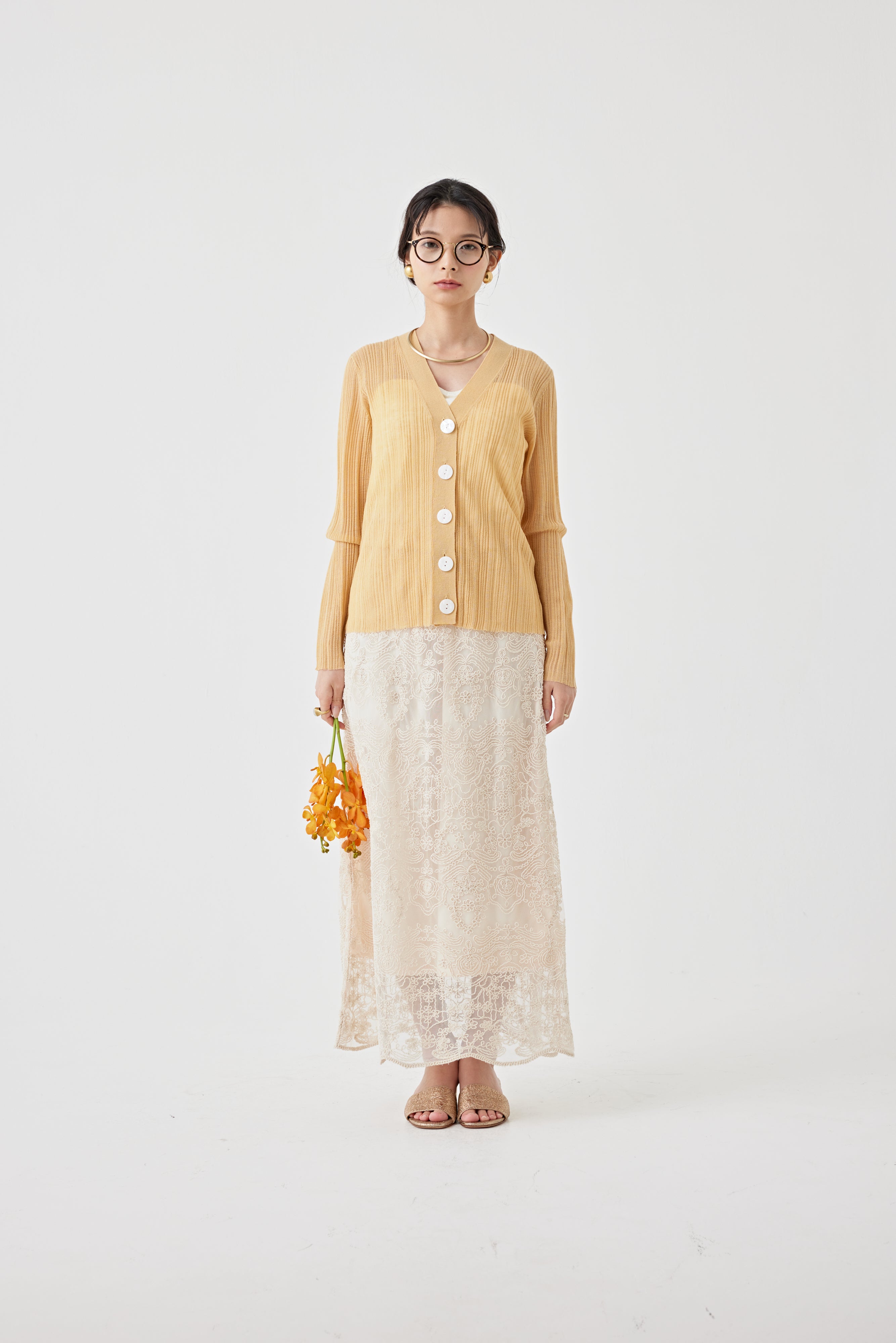 【comming soon】ランダムリブニットカーディガン(6266-340)