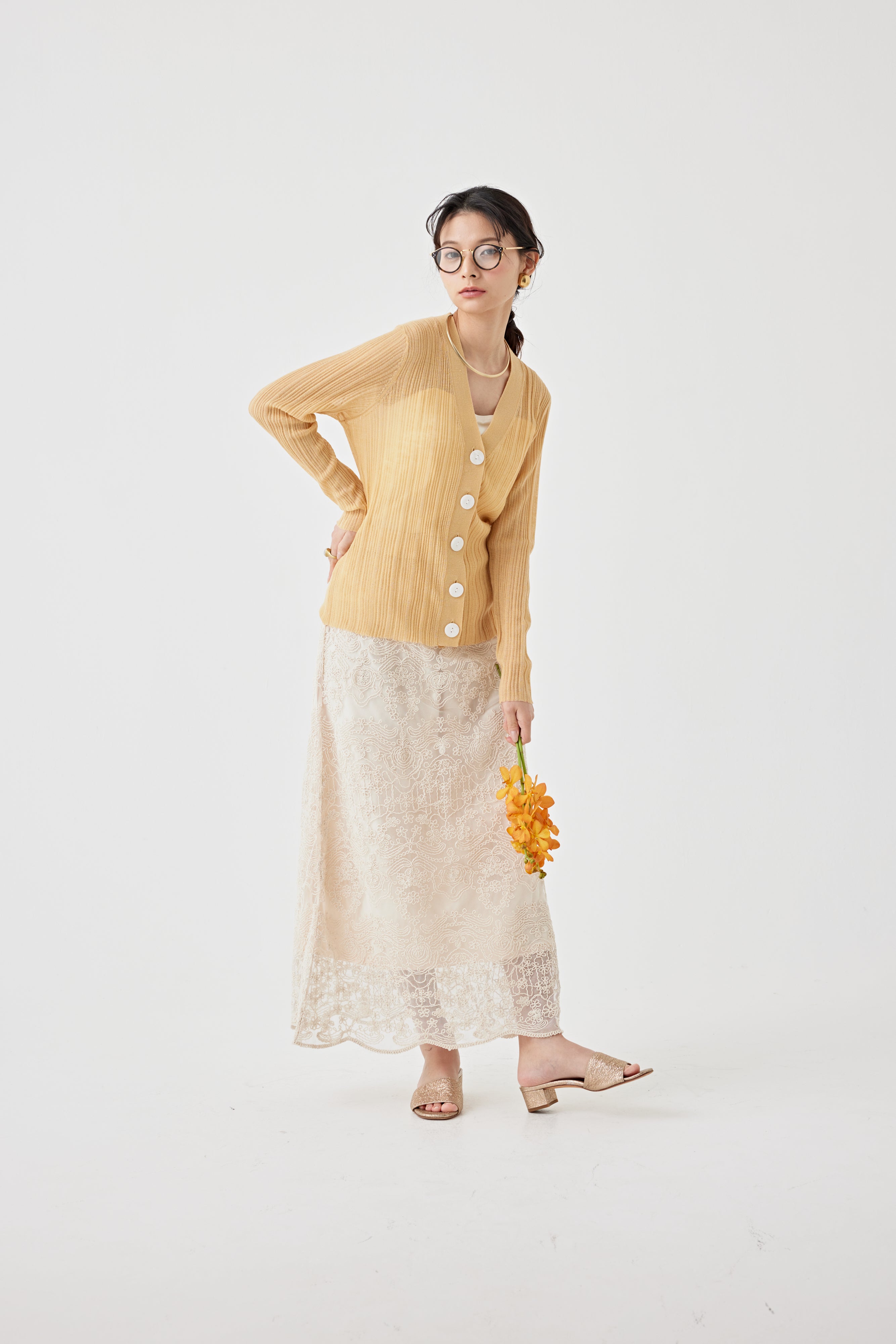 【comming soon】ランダムリブニットカーディガン(6266-340)