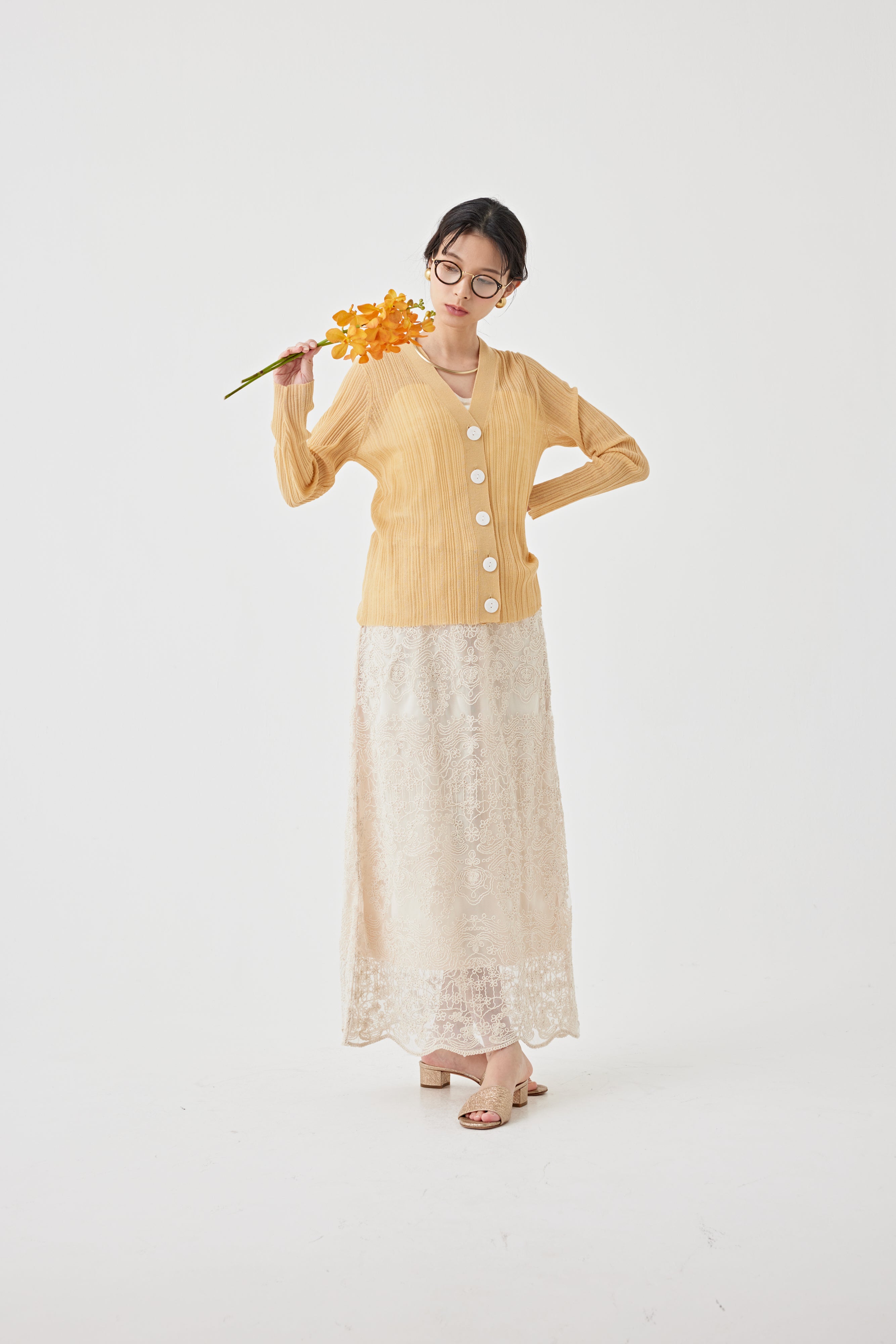 【comming soon】ランダムリブニットカーディガン(6266-340)