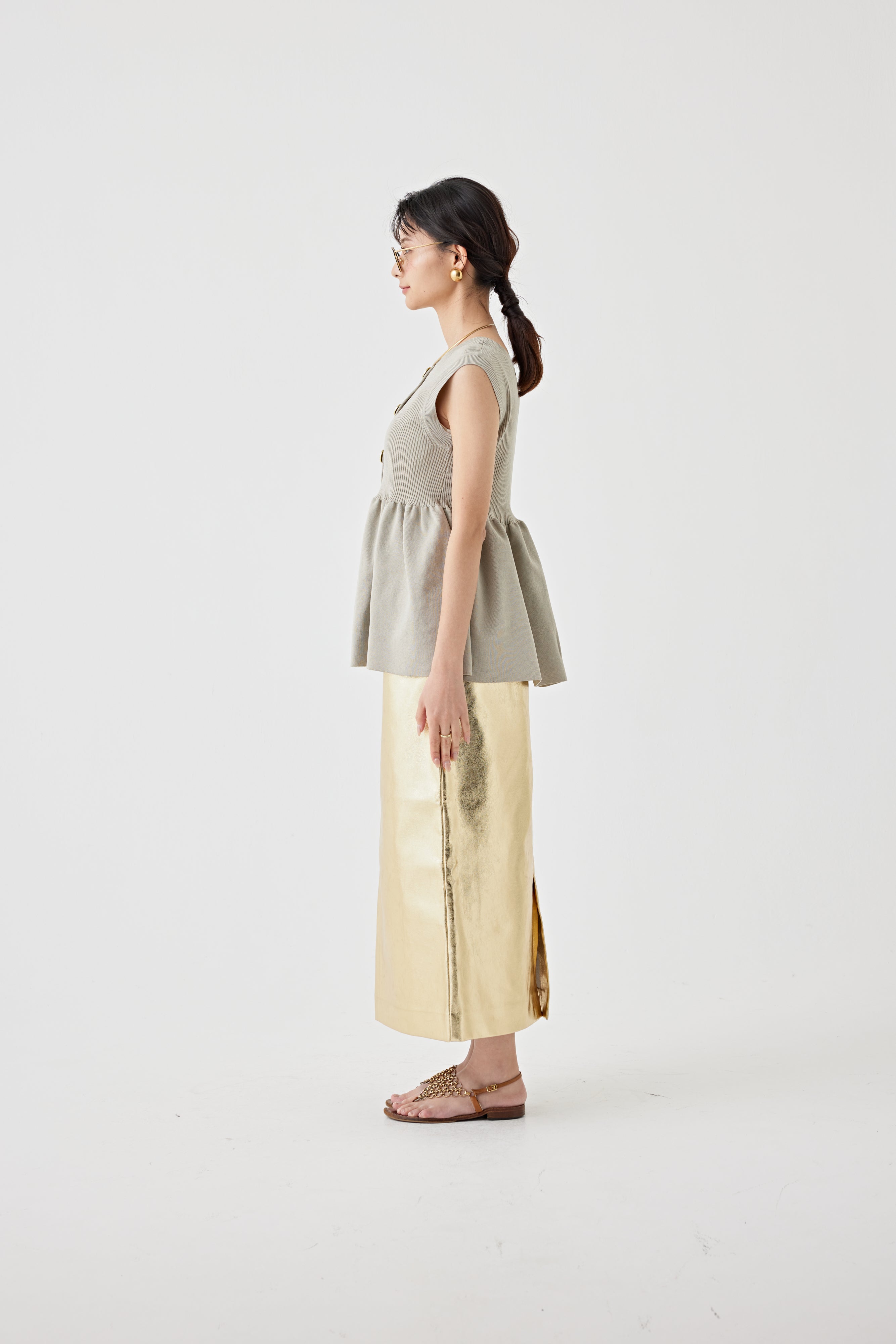 ギャザーニットトップス(6250-597)