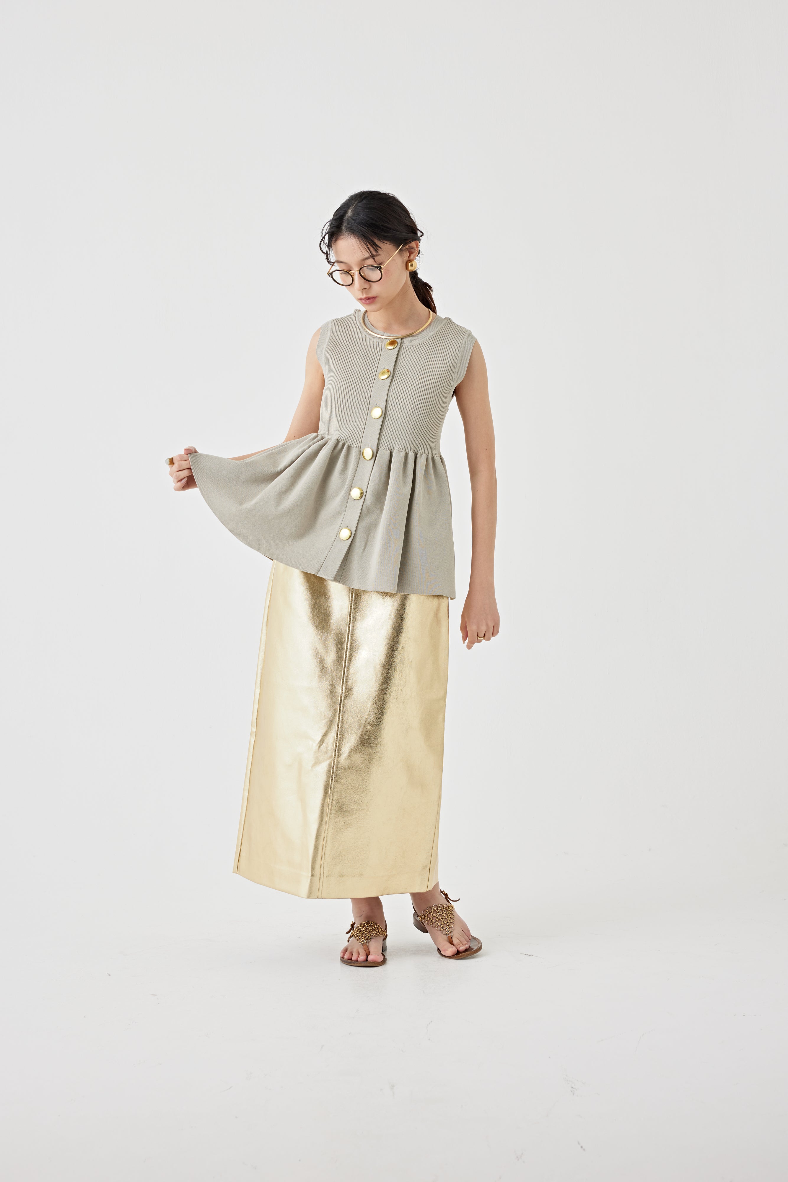 ギャザーニットトップス(6250-597)