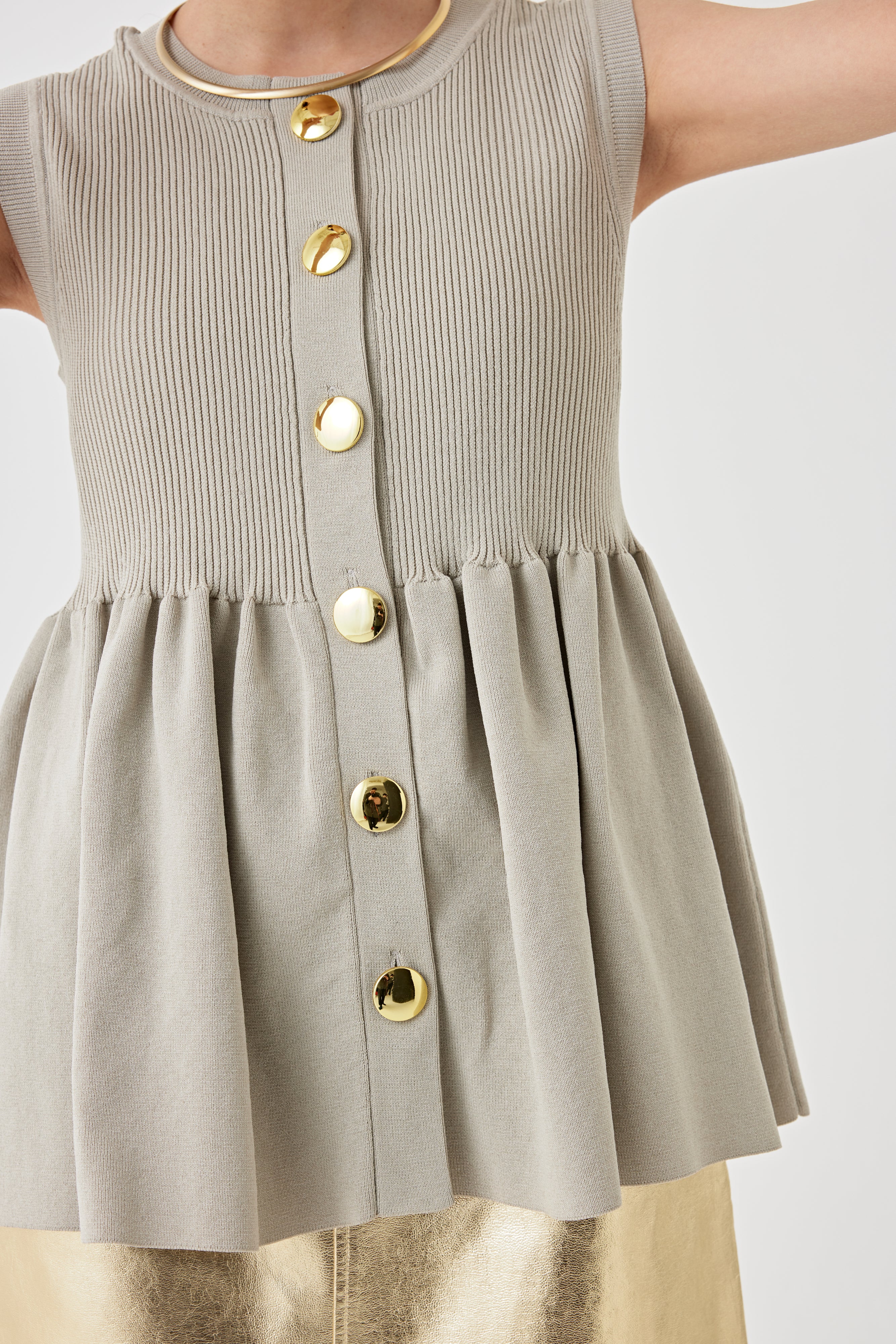 ギャザーニットトップス(6250-597)