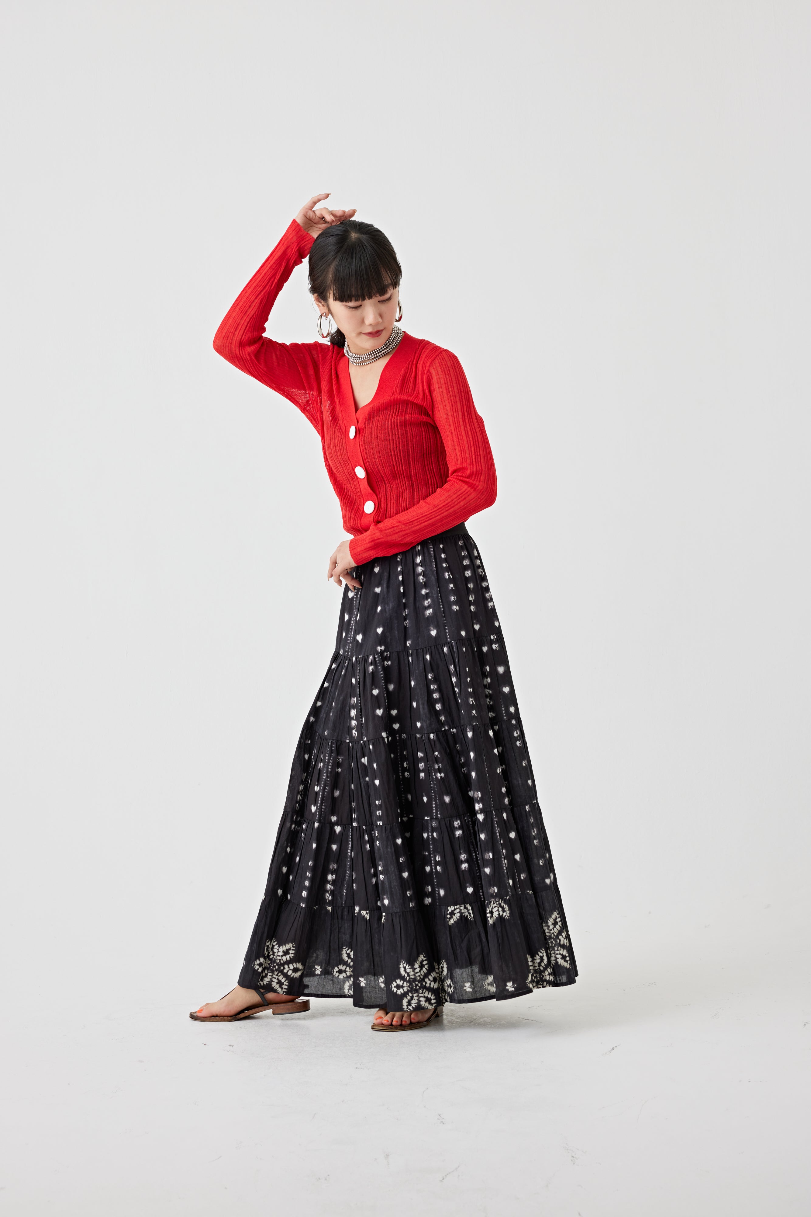 プリントギャザースカート(6251-539)