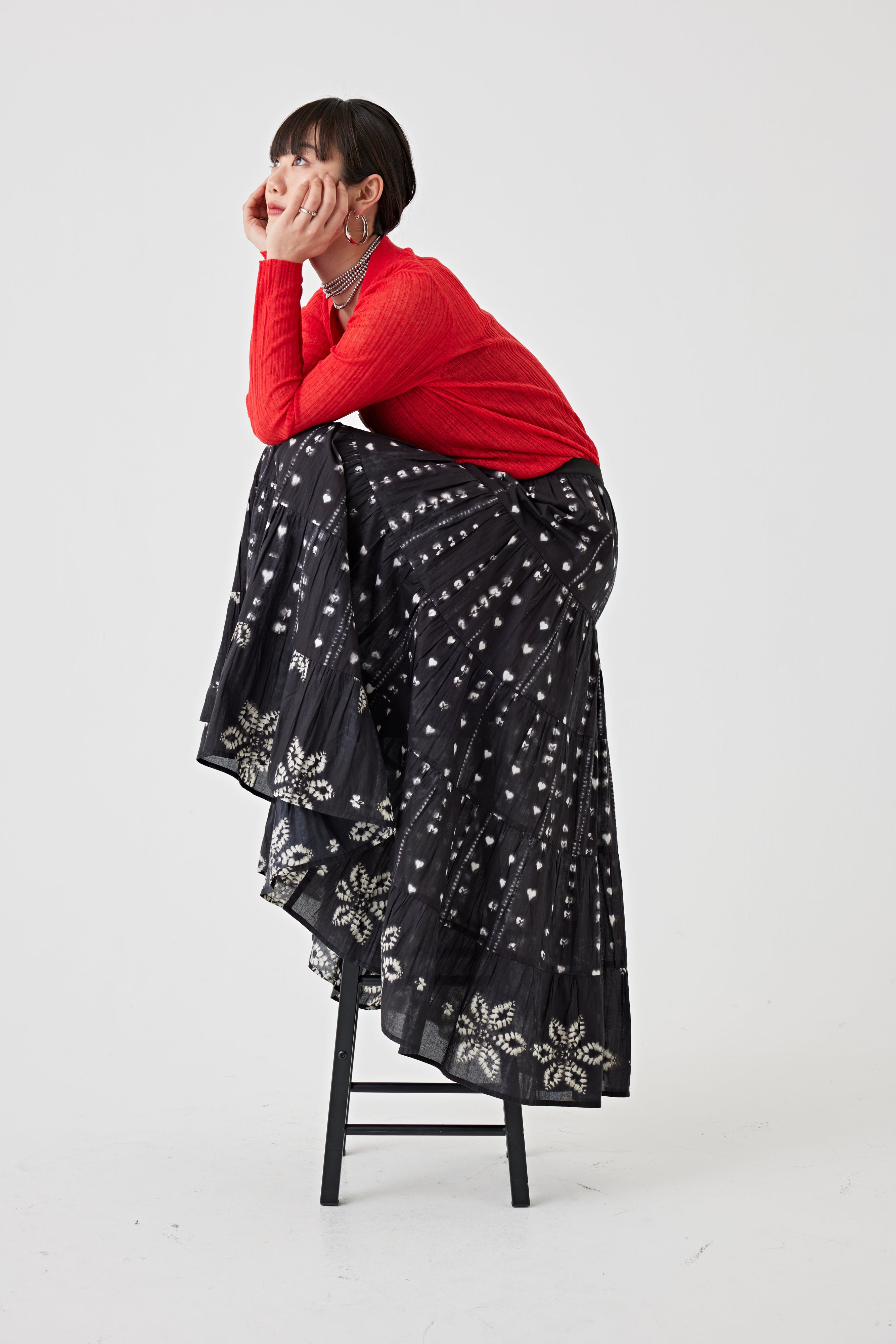 【先行予約】プリントギャザースカート(6267-372)