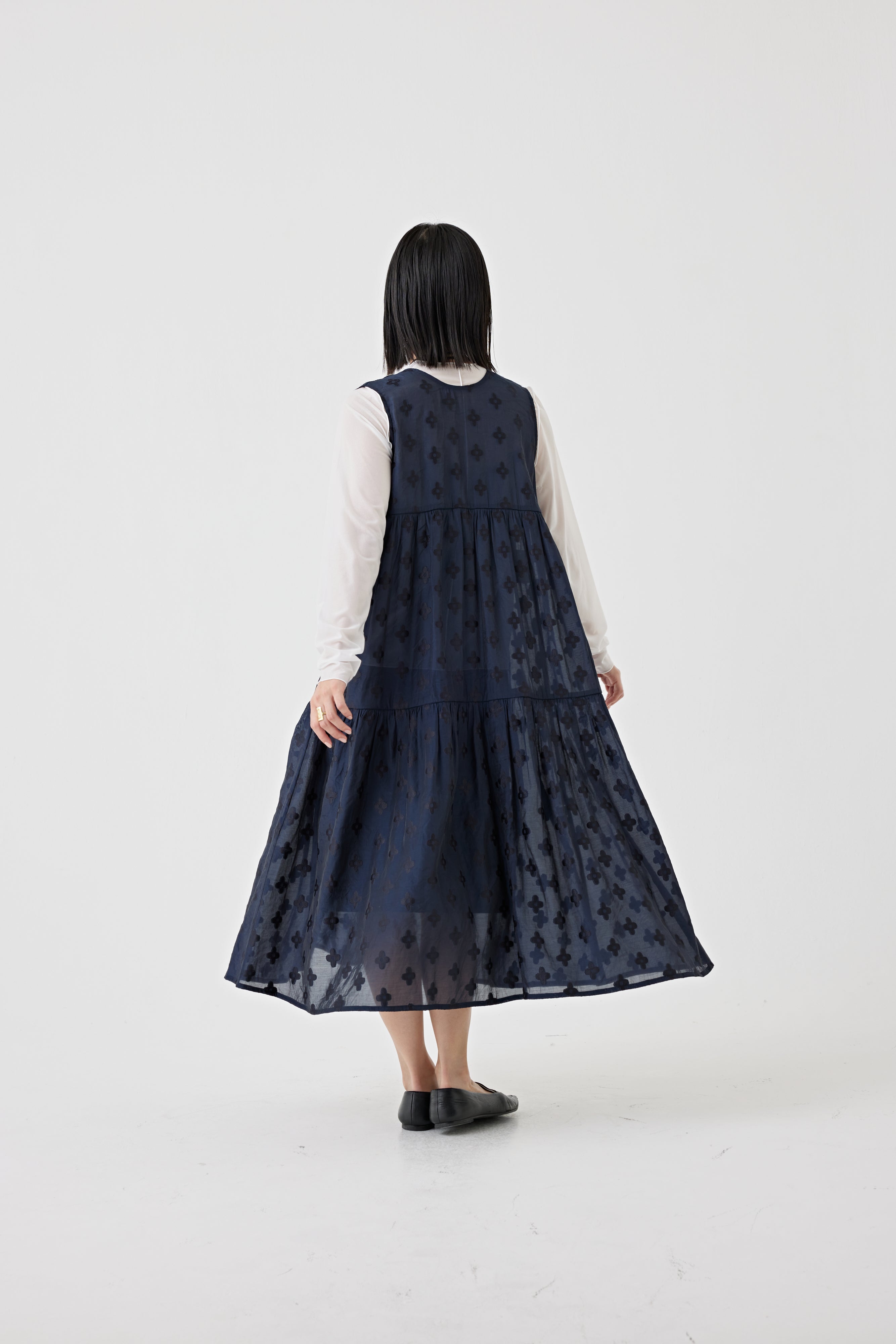 フローラルパターン2WAYティアードワンピース(6250-569)