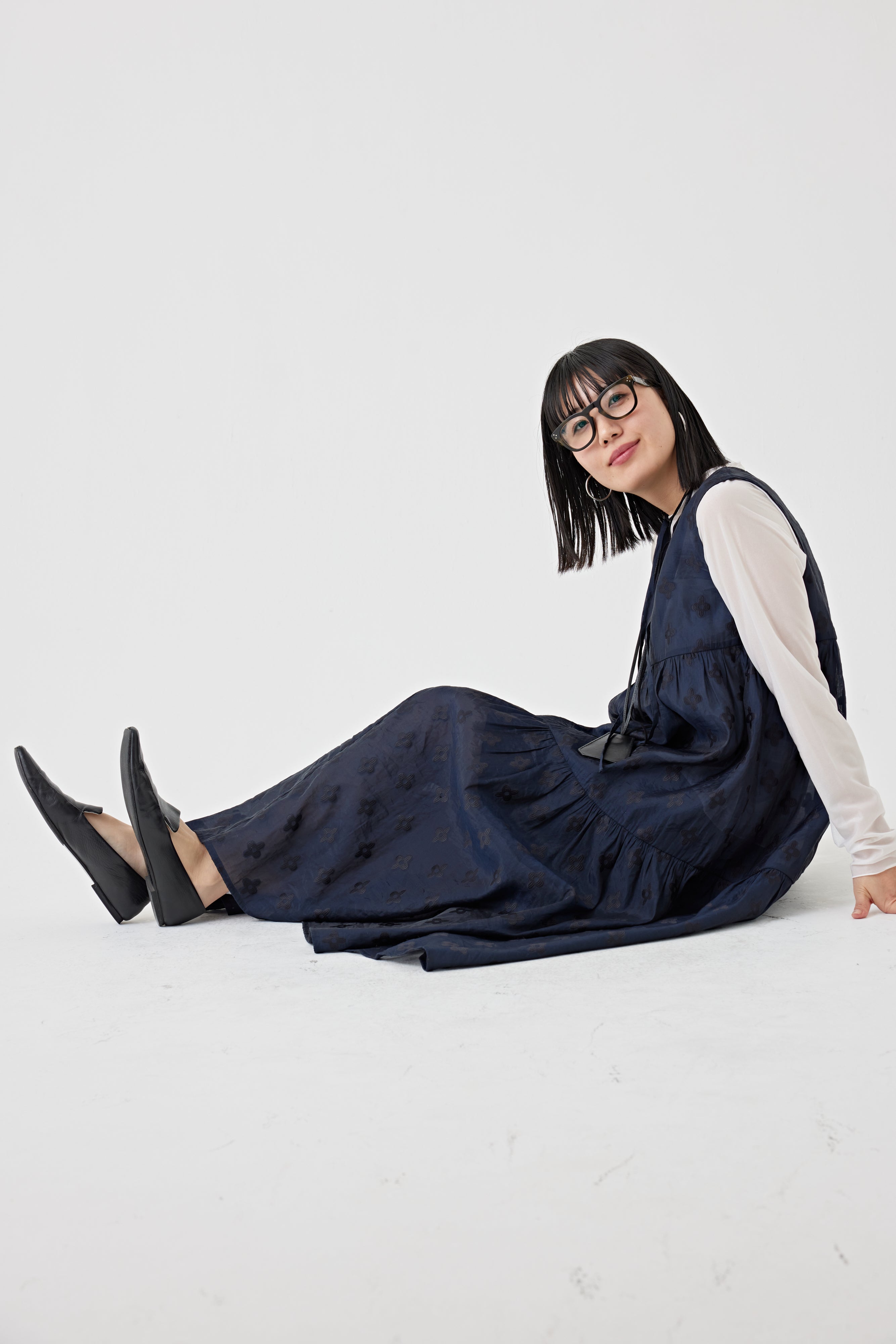 フローラルパターン2WAYティアードワンピース(6250-569)