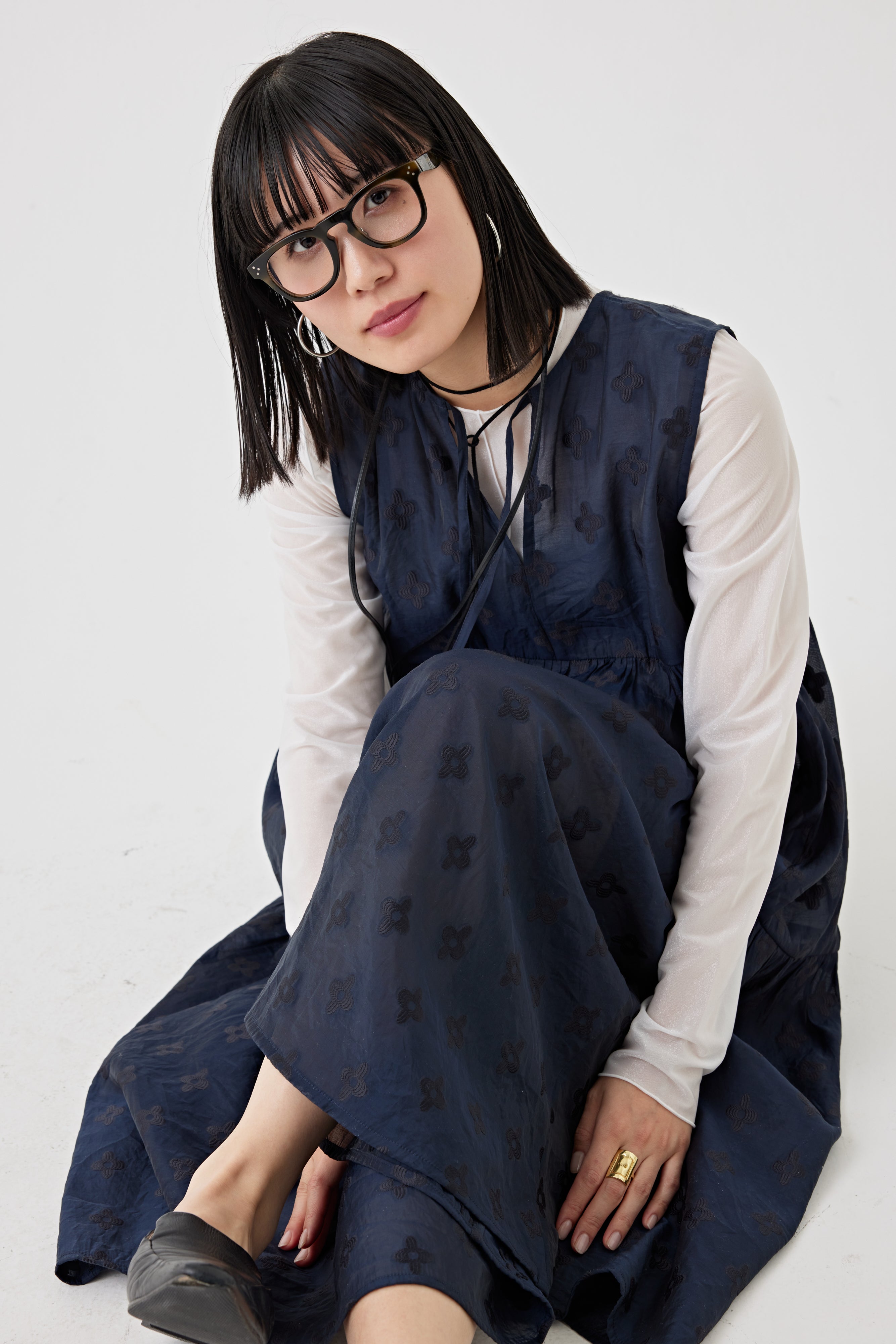 フローラルパターン2WAYティアードワンピース(6250-569)