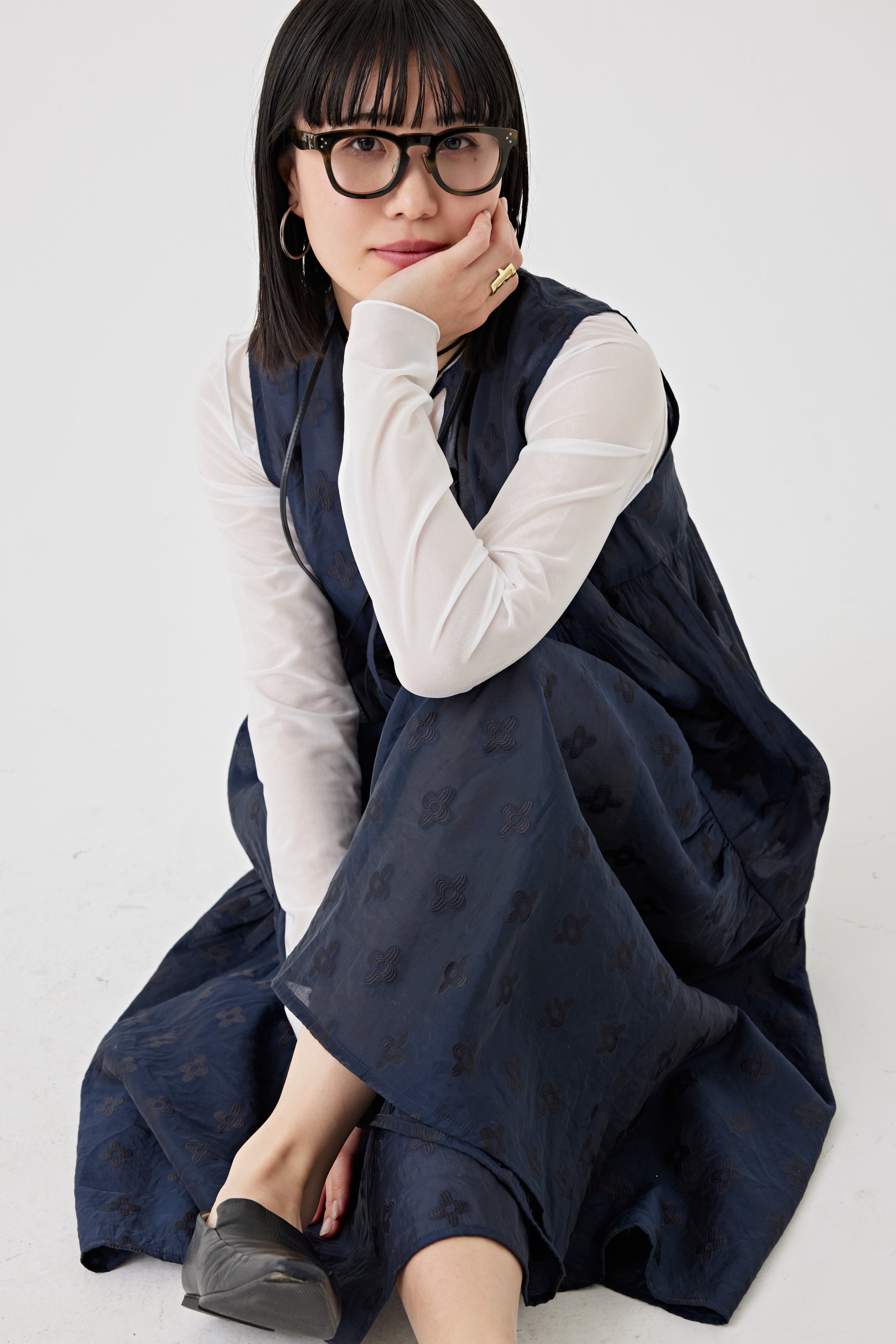 フローラルパターン2WAYティアードワンピース(6250-569)