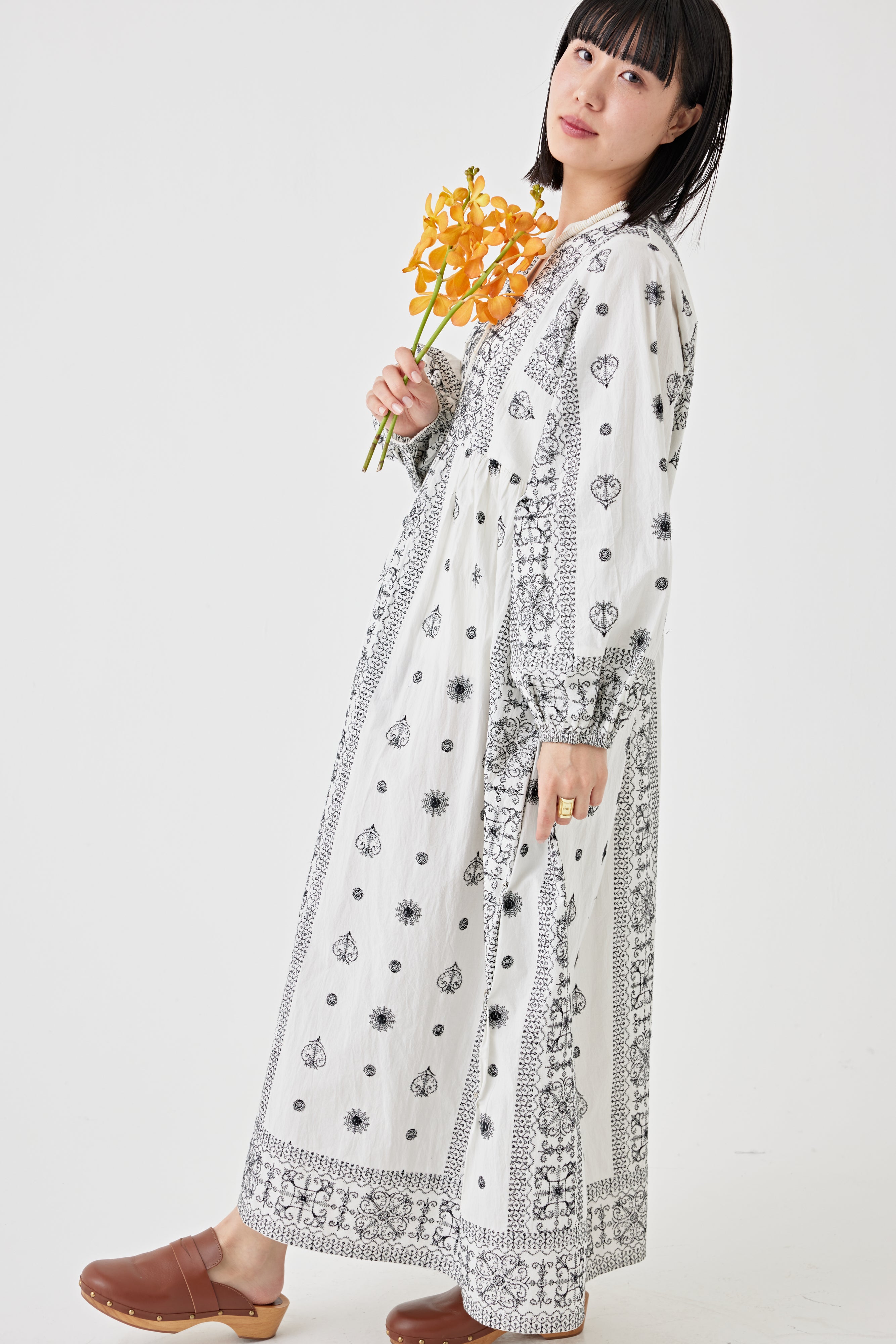 刺繍ドルマンワンピース(6251-540)