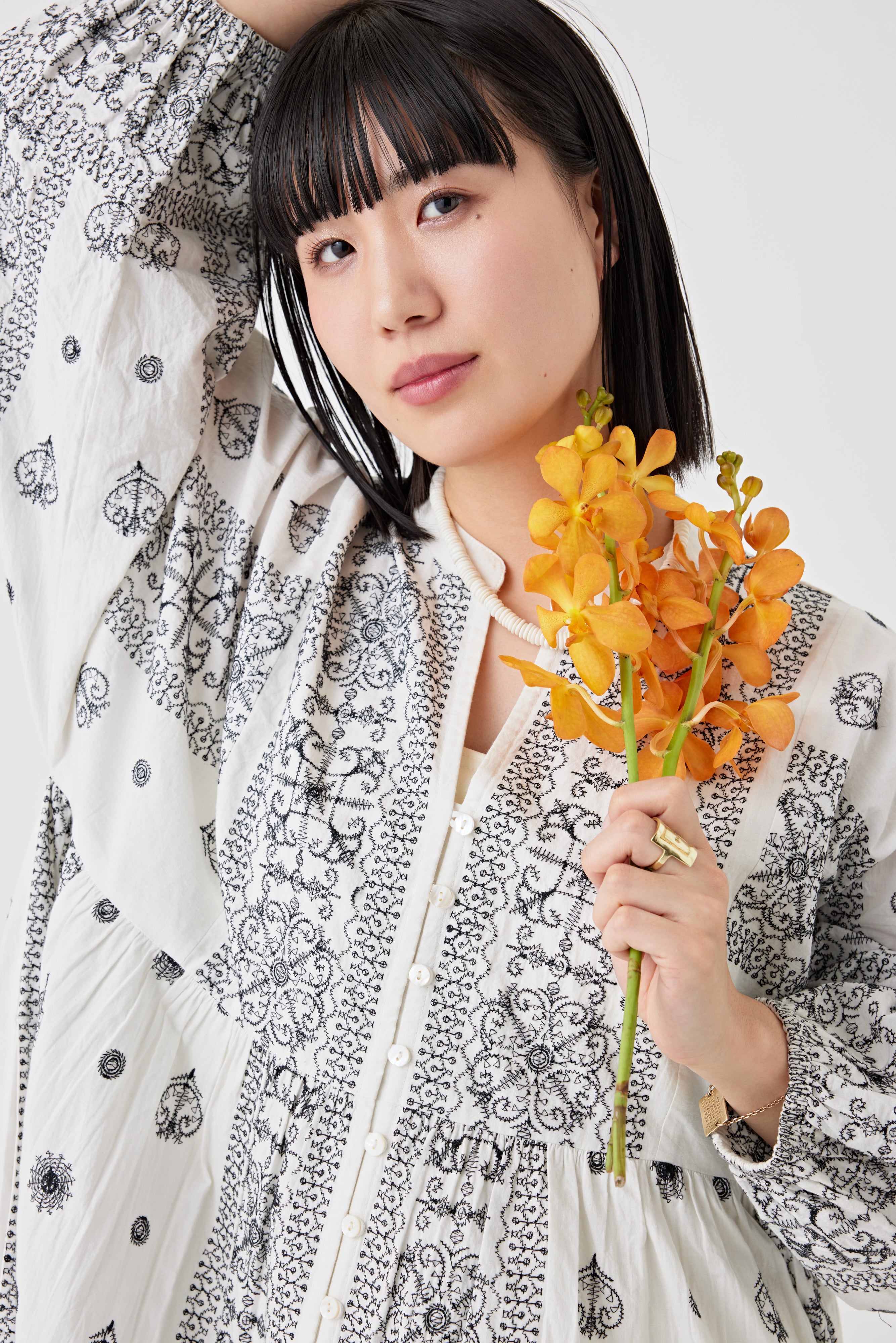 刺繍ドルマンワンピース(6251-540)