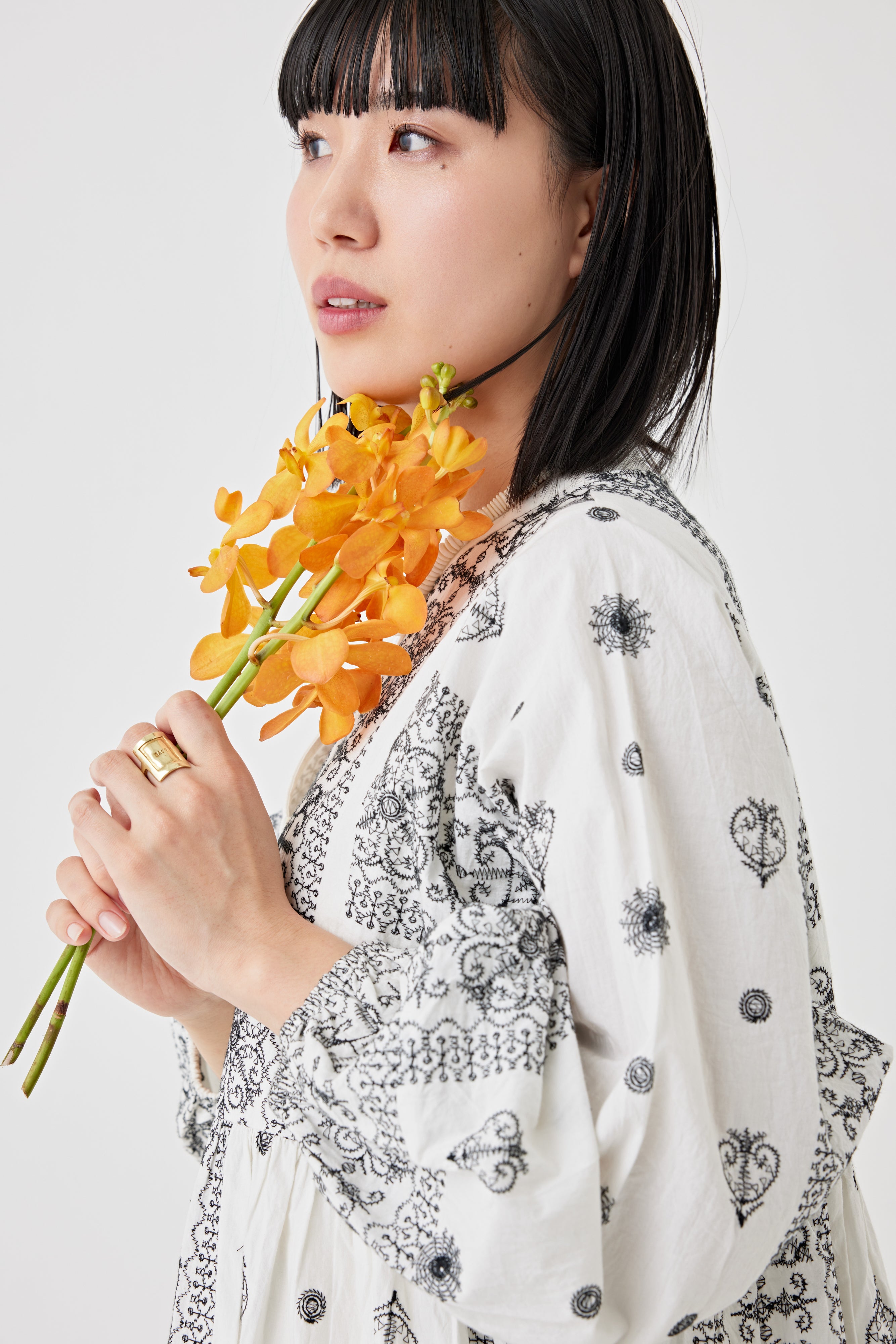 刺繍ドルマンワンピース(6251-540)