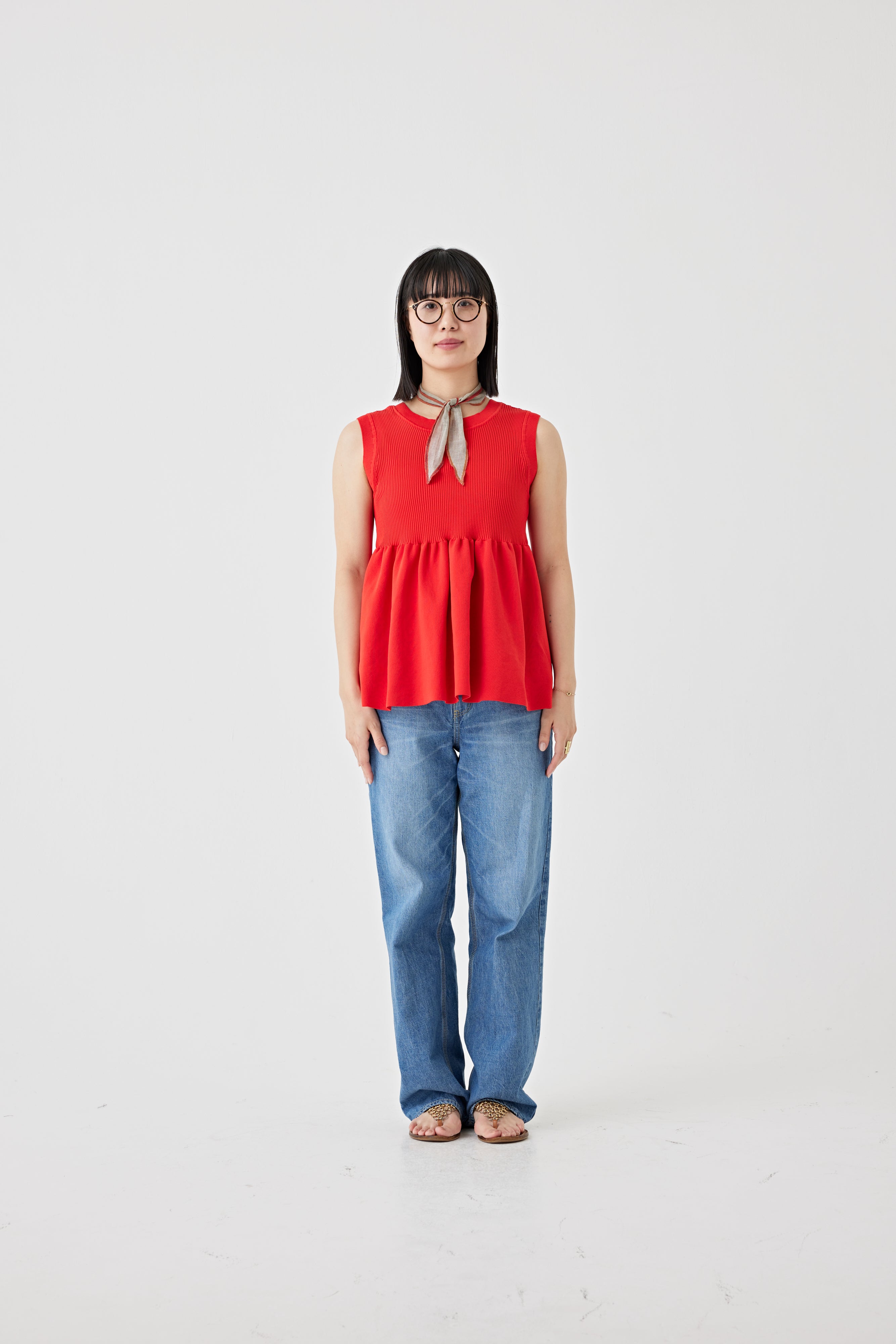 ギャザーニットトップス(6250-597)