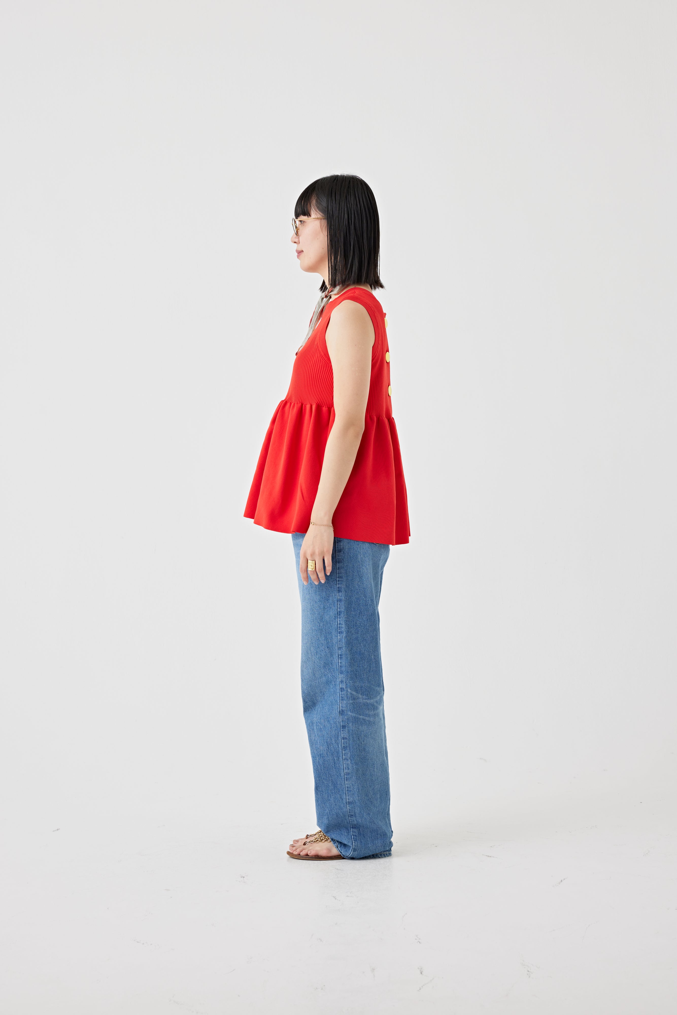 ギャザーニットトップス(6250-597)