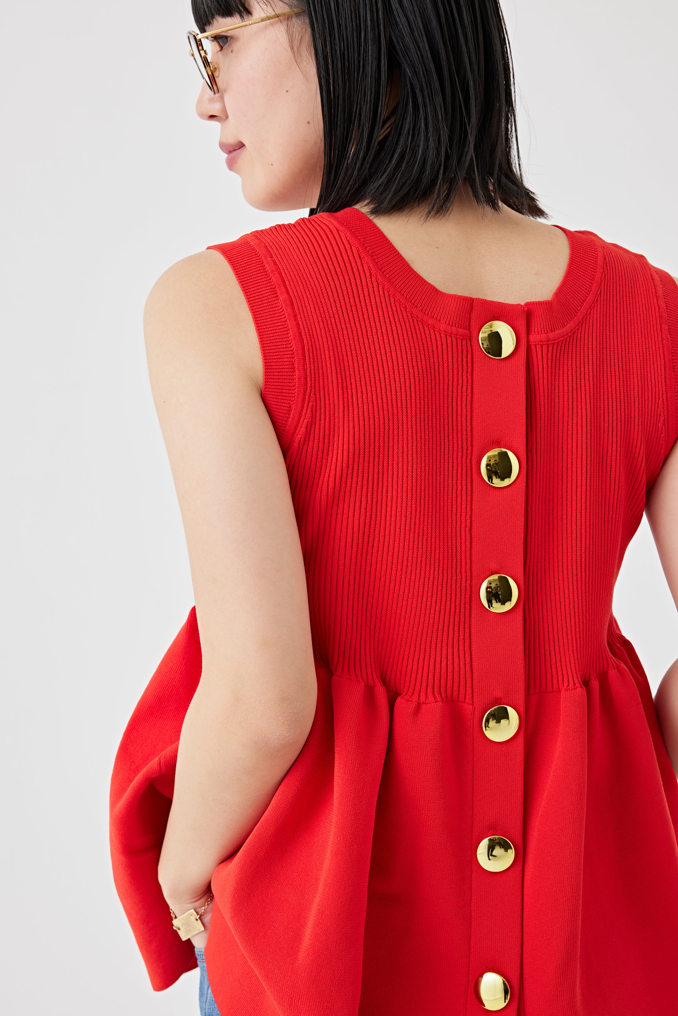 ギャザーニットトップス(6250-597)