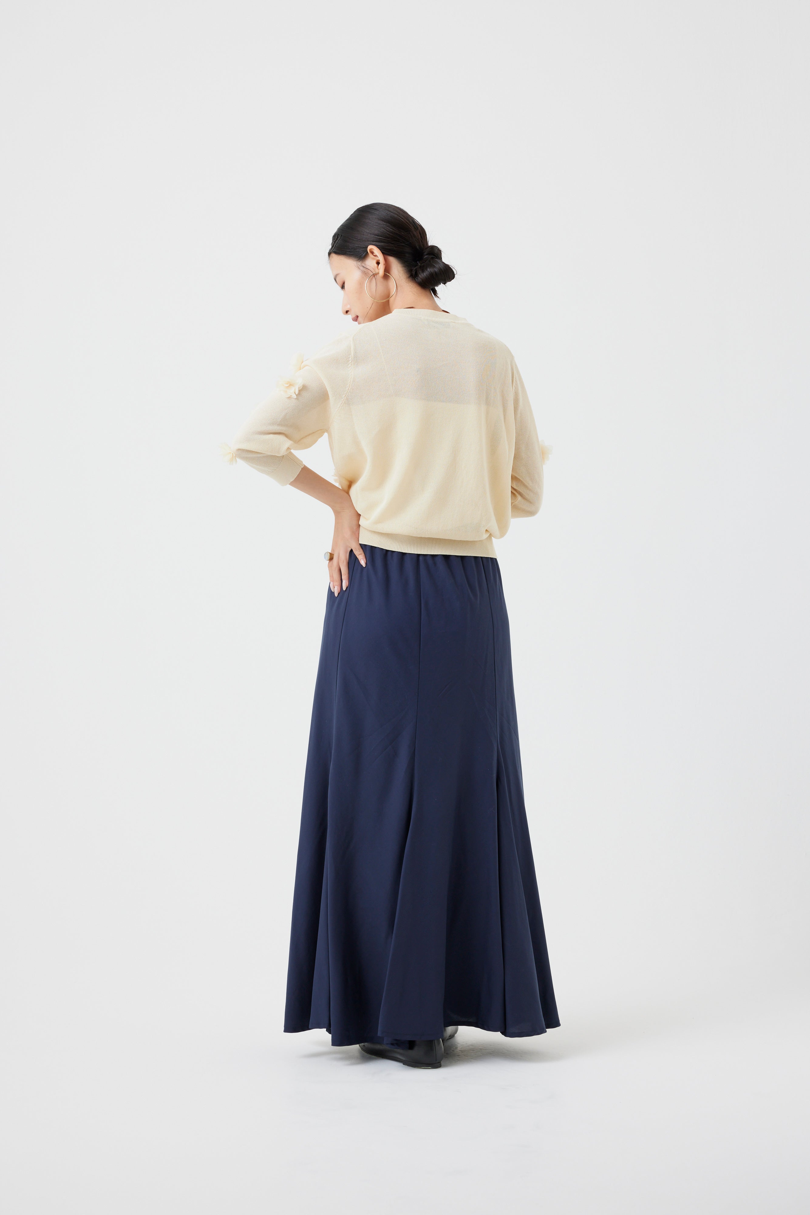 フラワーモチーフニットカーディガン(6260-381)