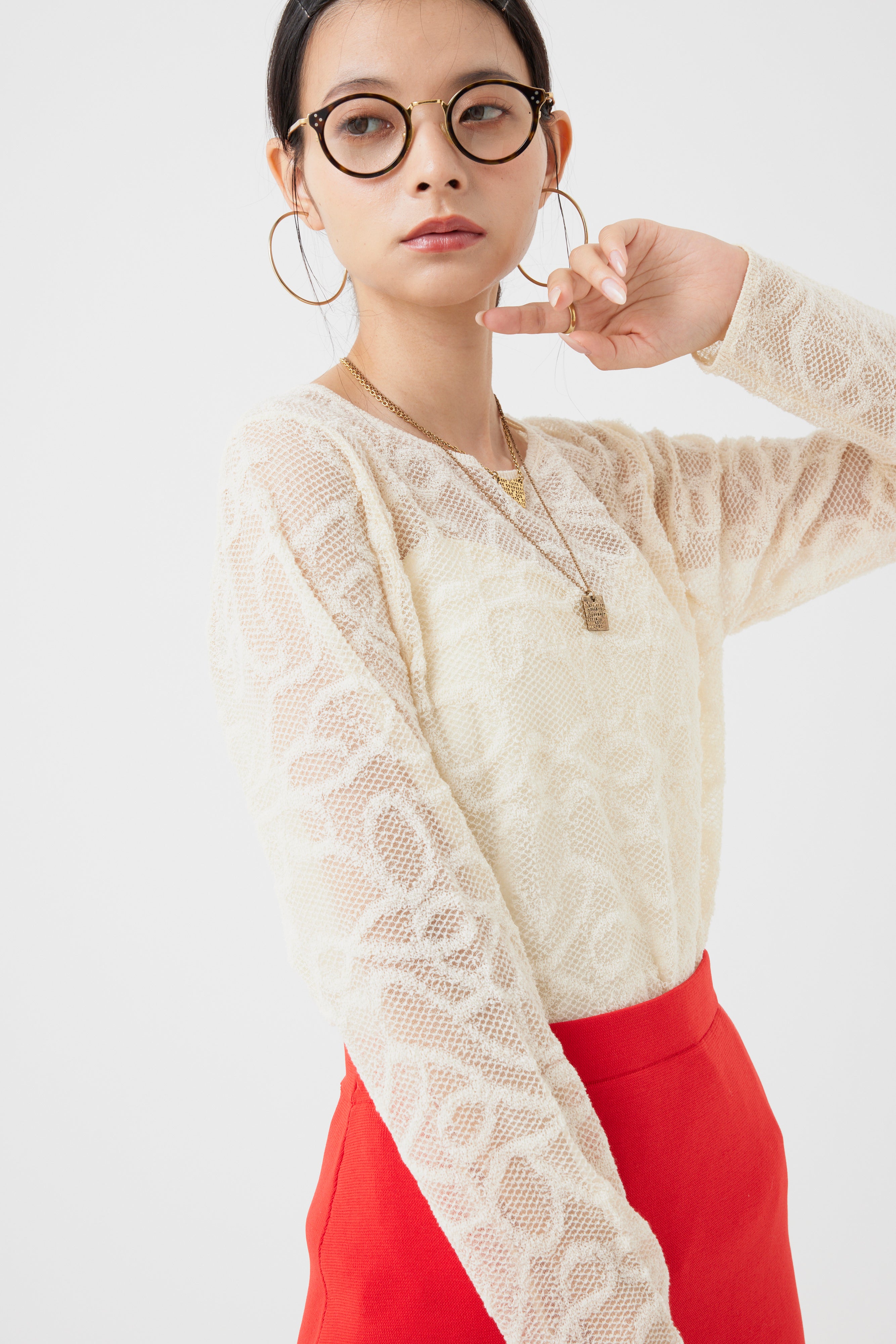 シースルージャガードインナートップス(6260-388)