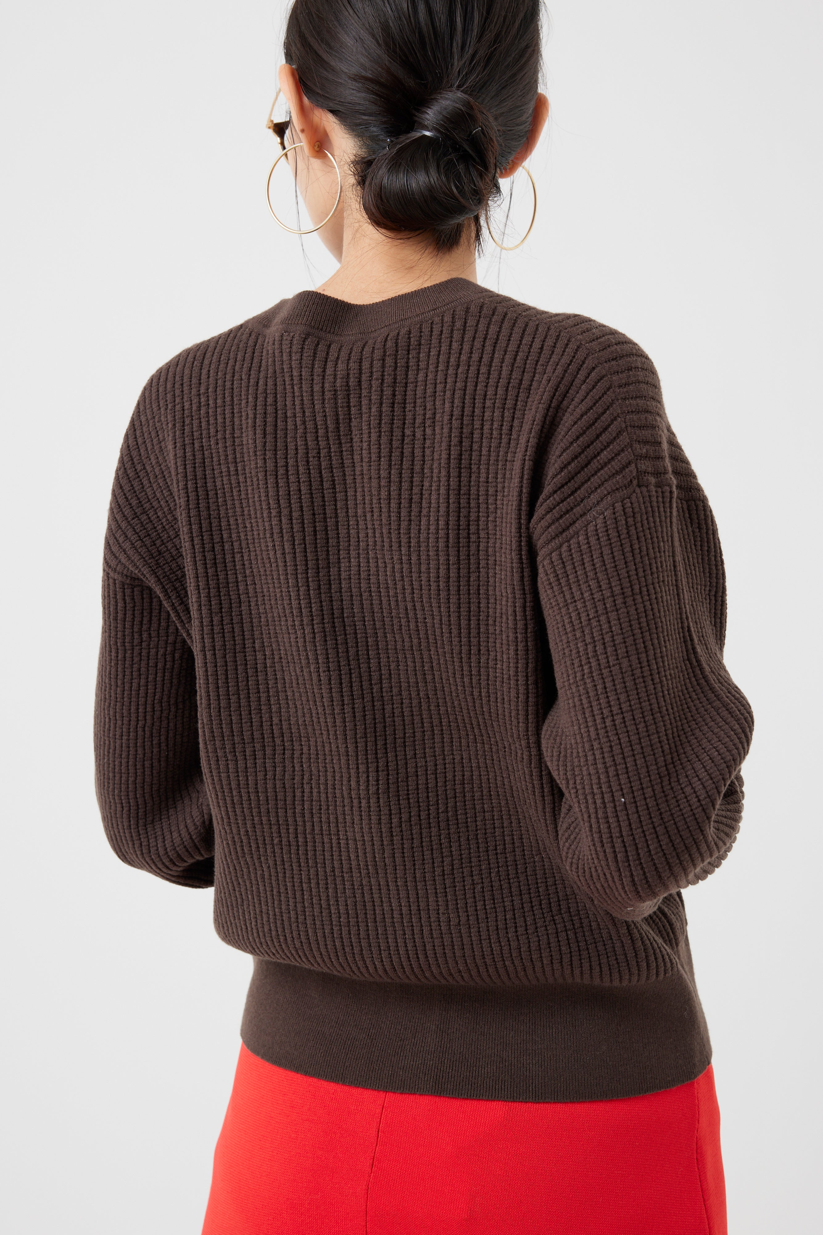 ワッフル編みビジューカーディガン(6262-682)