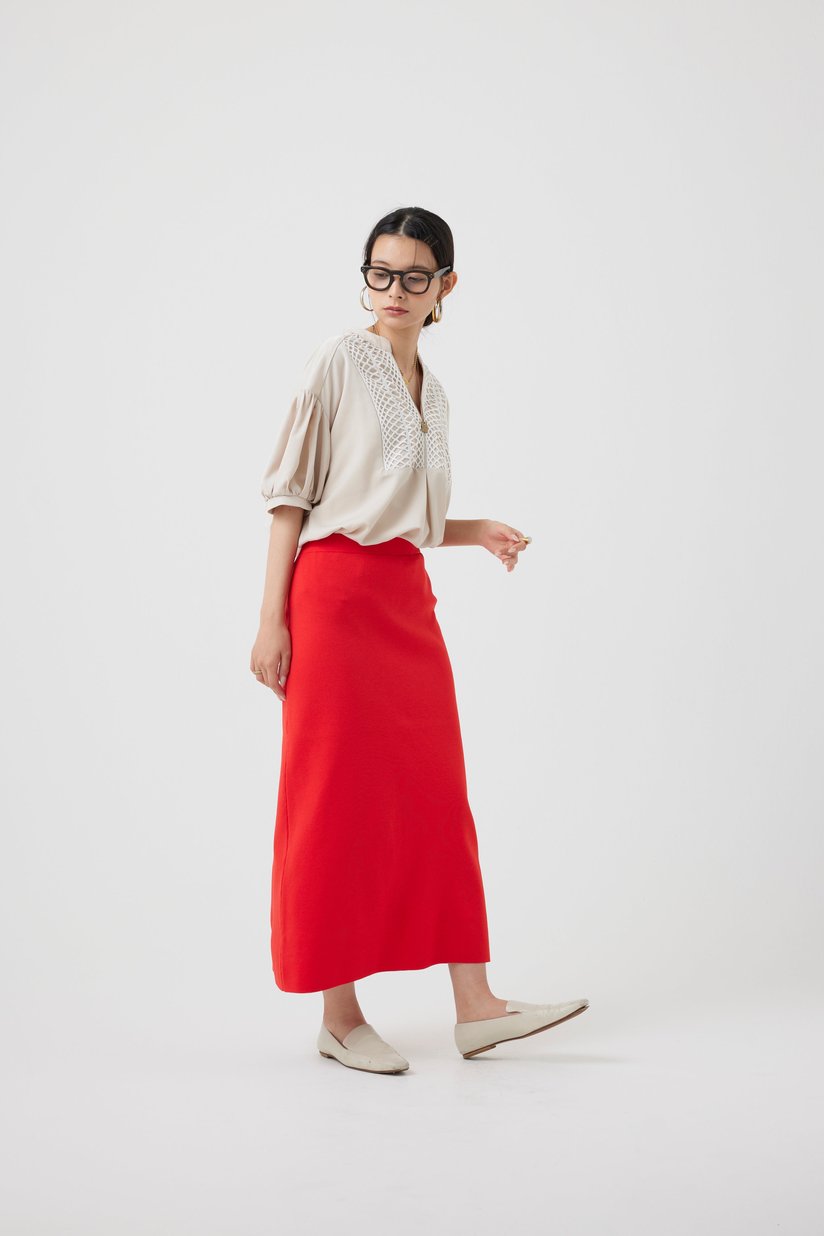 コードレースヨークブラウス(6260-376)