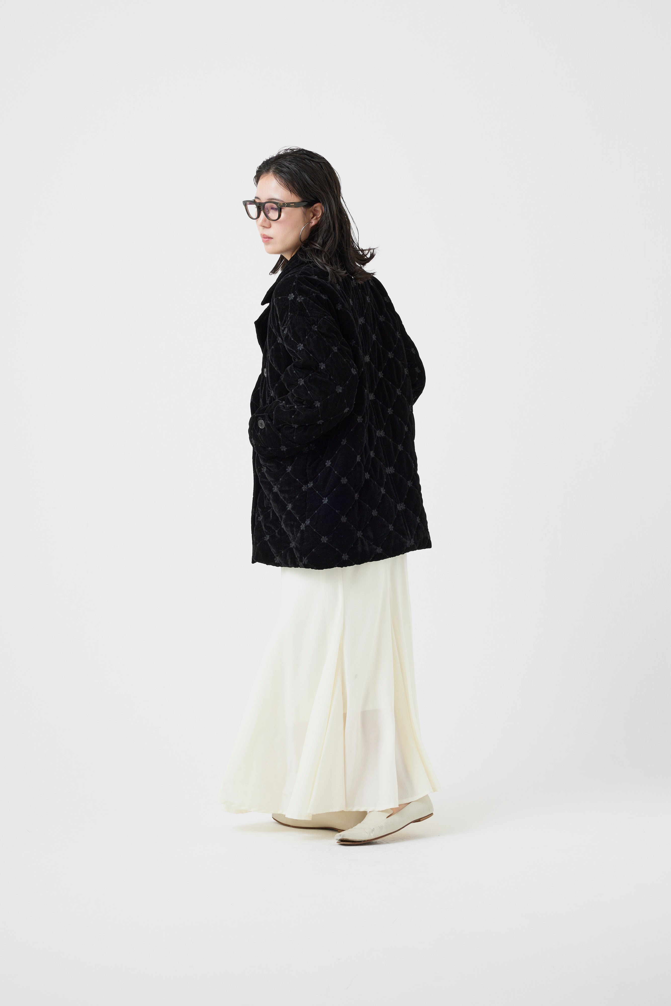 クロスライン刺繍ベロアジャケット(6261-356)