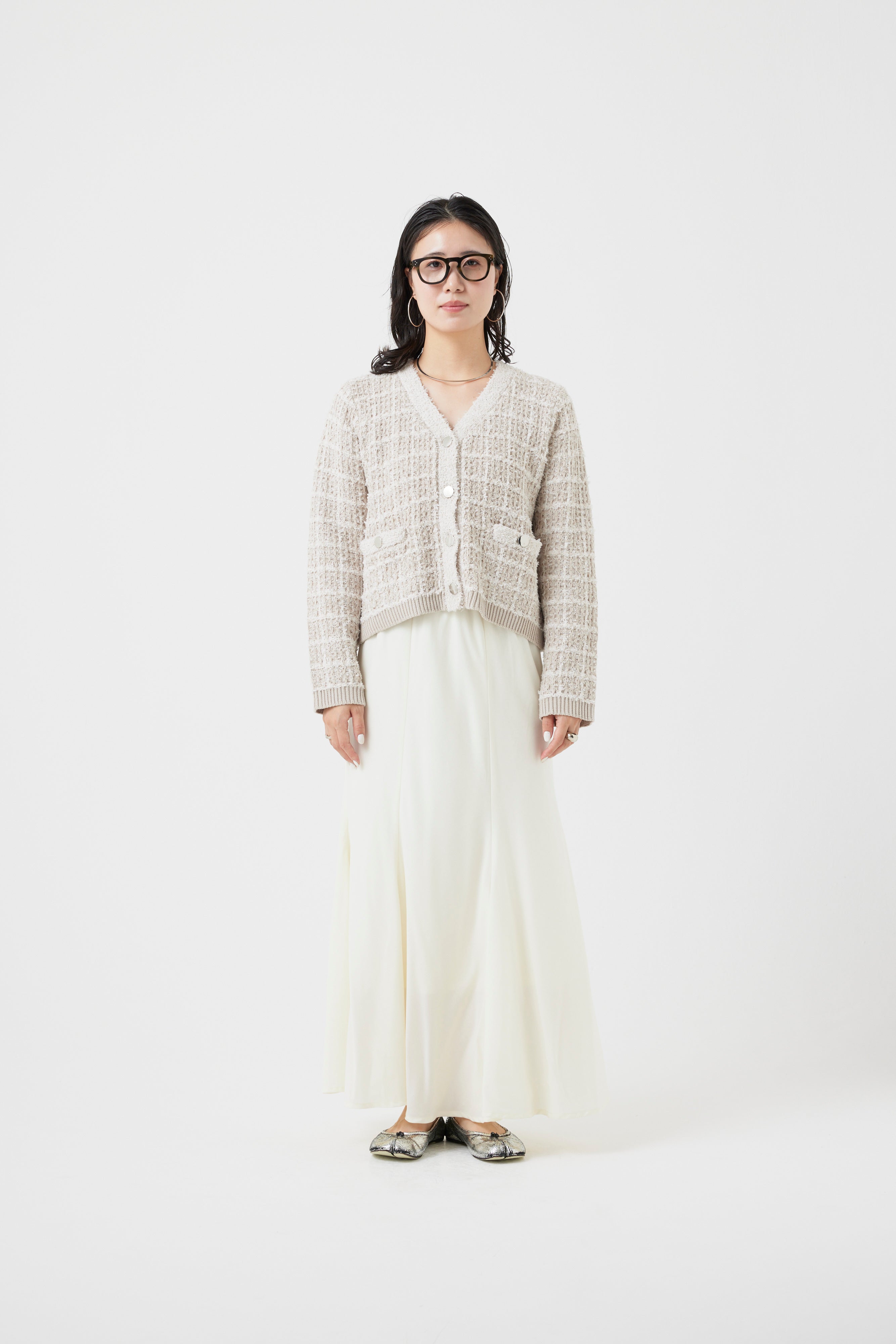 チェックパターンカーディガン(6262-453)