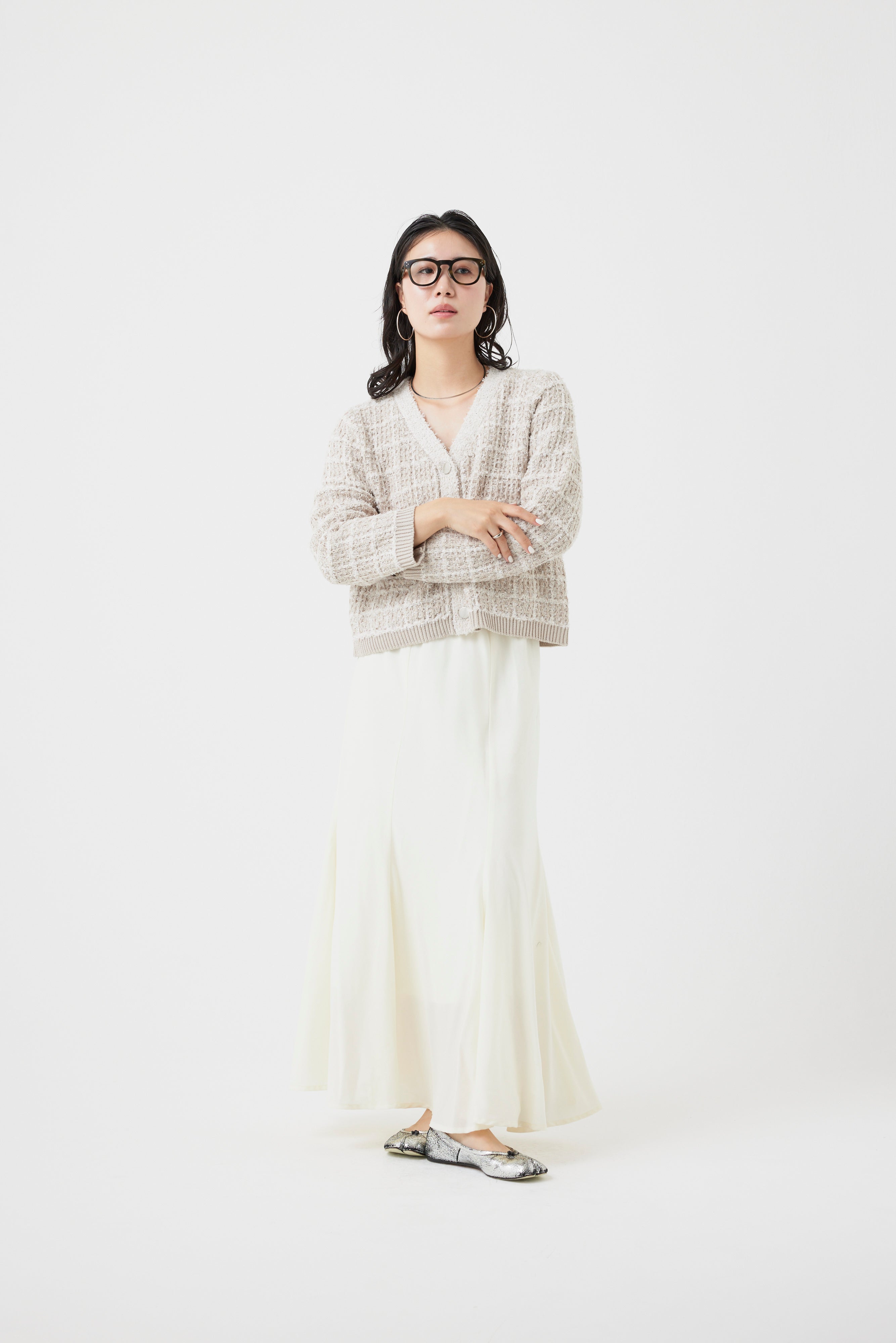 チェックパターンカーディガン(6262-453)