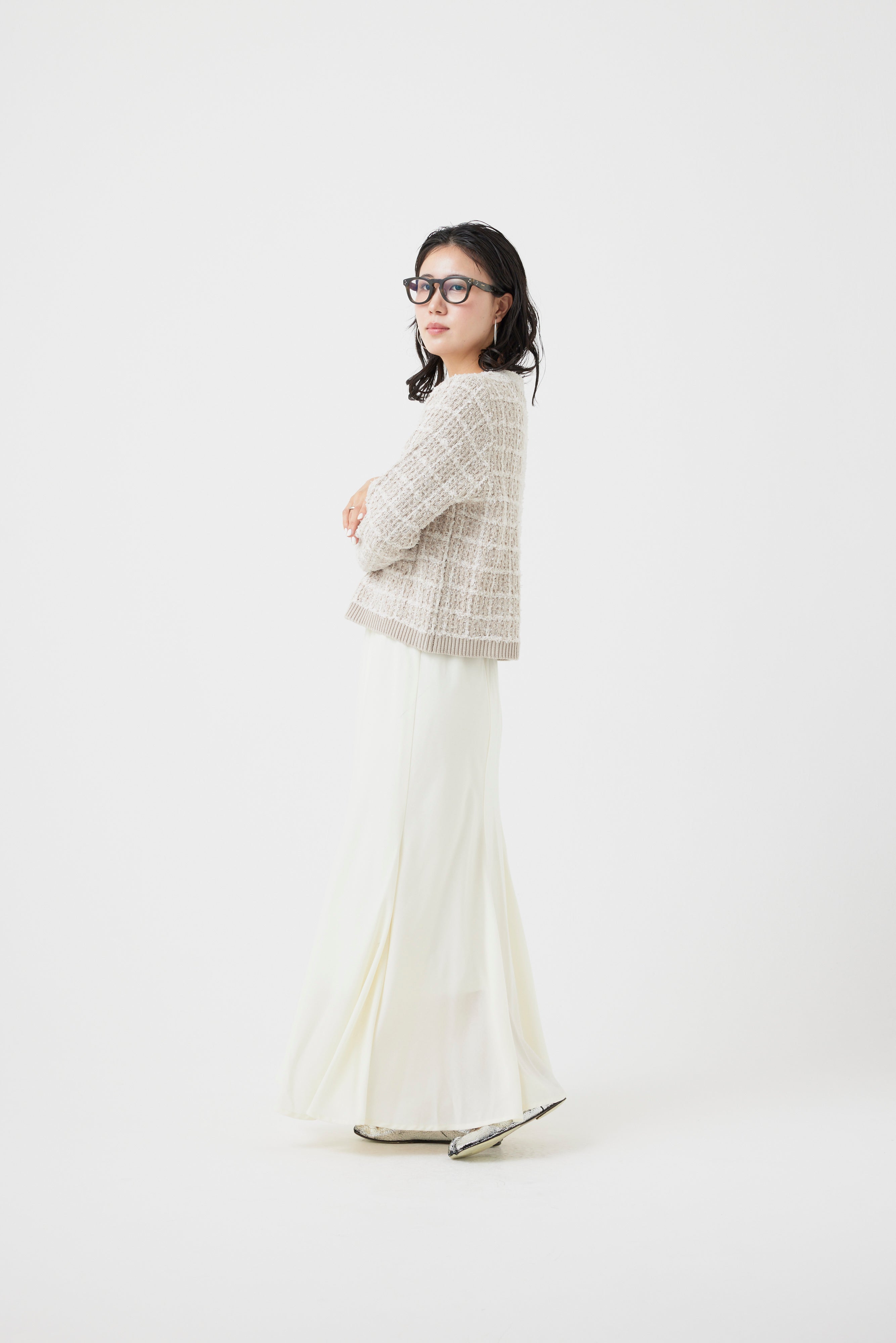 チェックパターンカーディガン(6262-453)