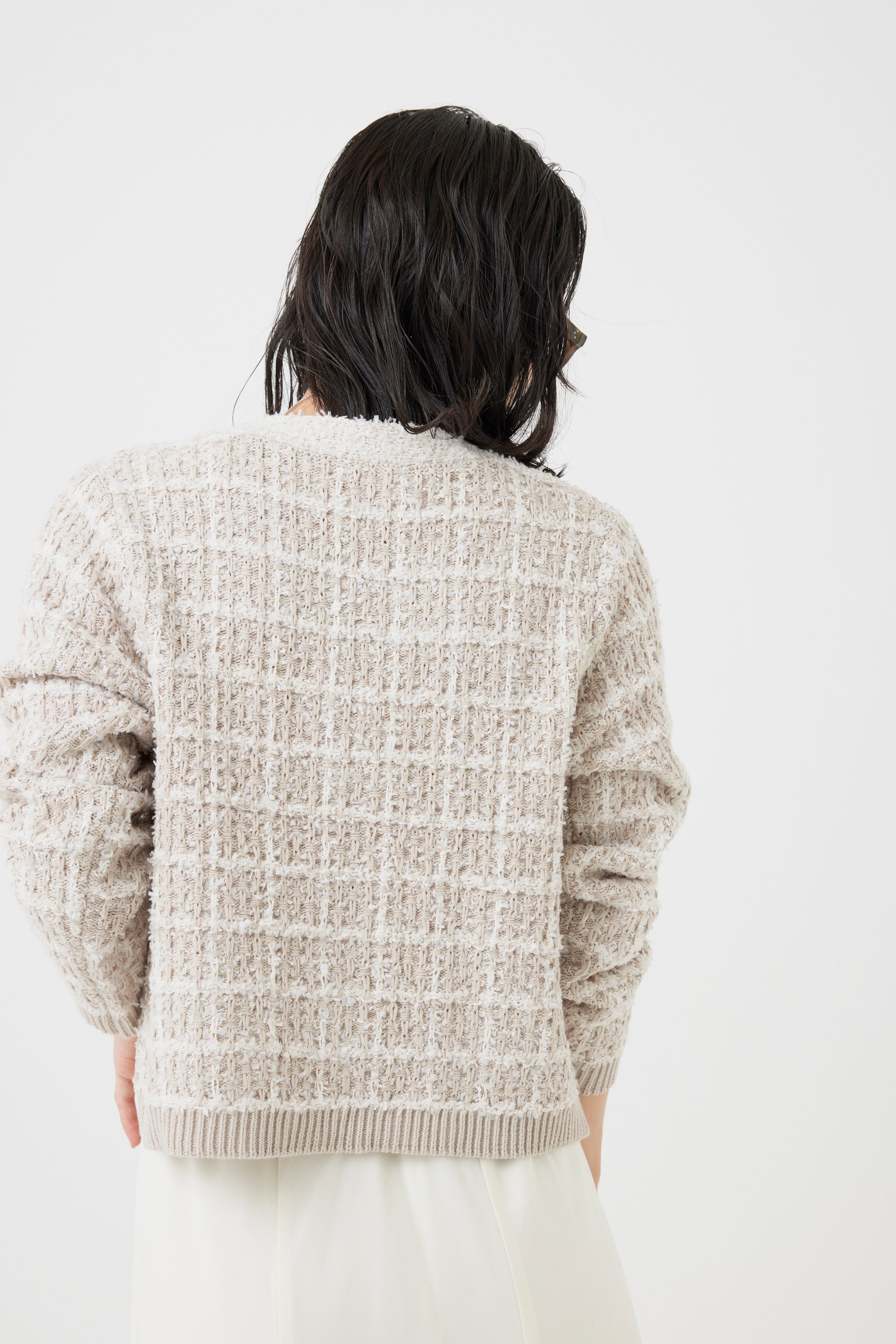 チェックパターンカーディガン(6262-453)