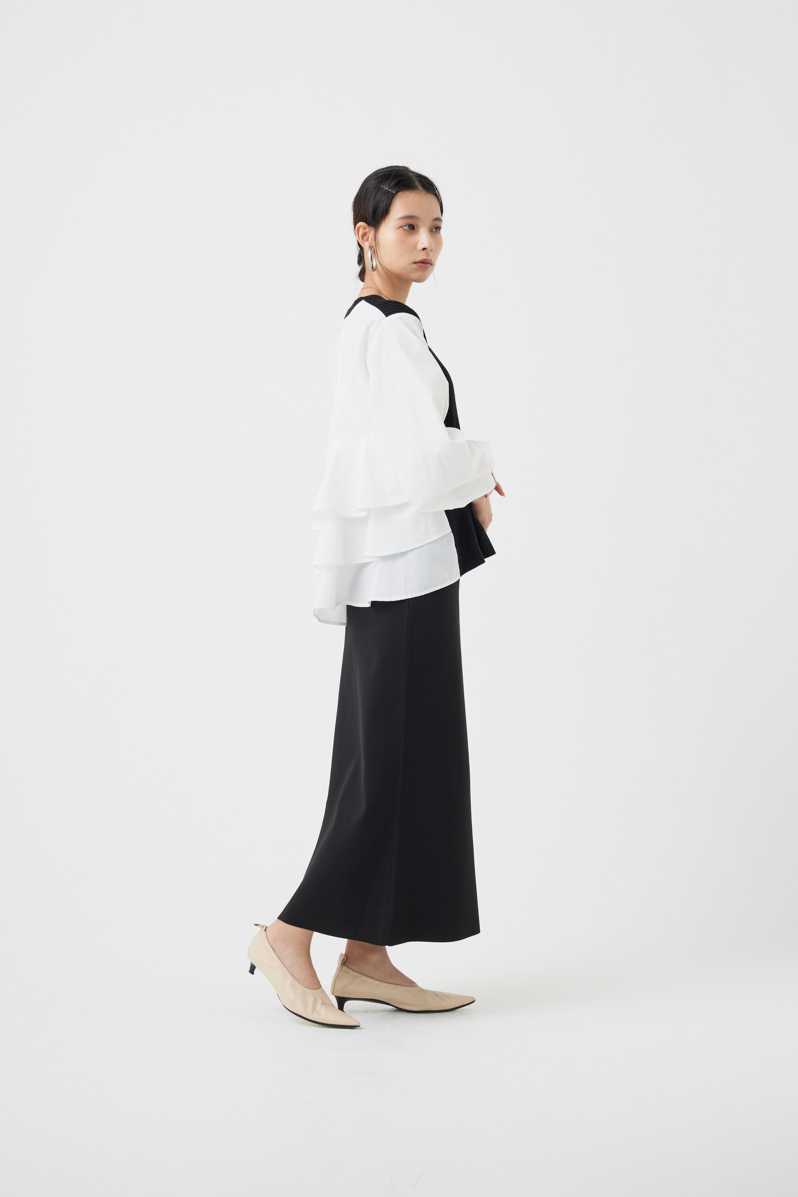 バックティアードブラウス×ニットトップス(6262-458)