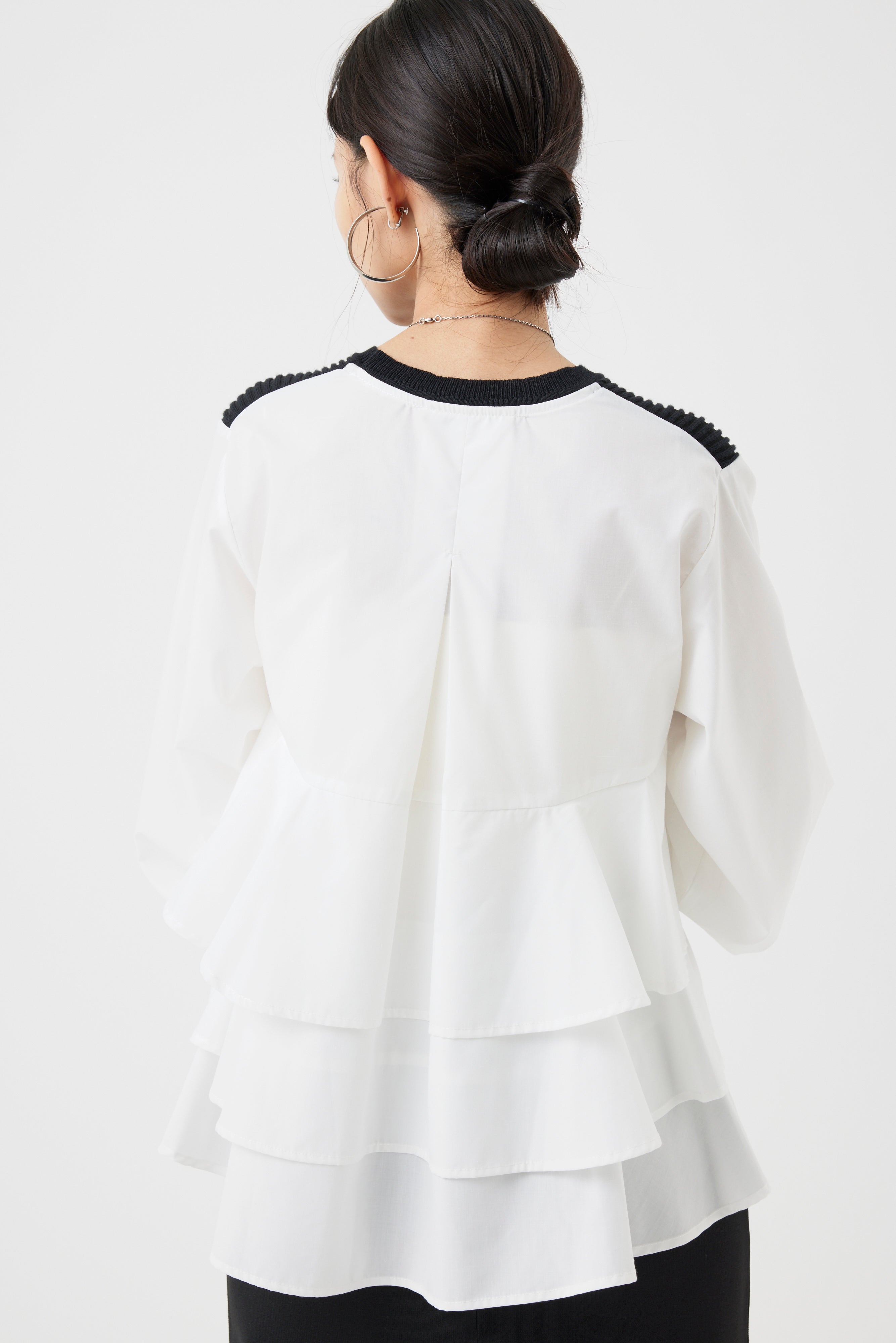 バックティアードブラウス×ニットトップス(6262-458)