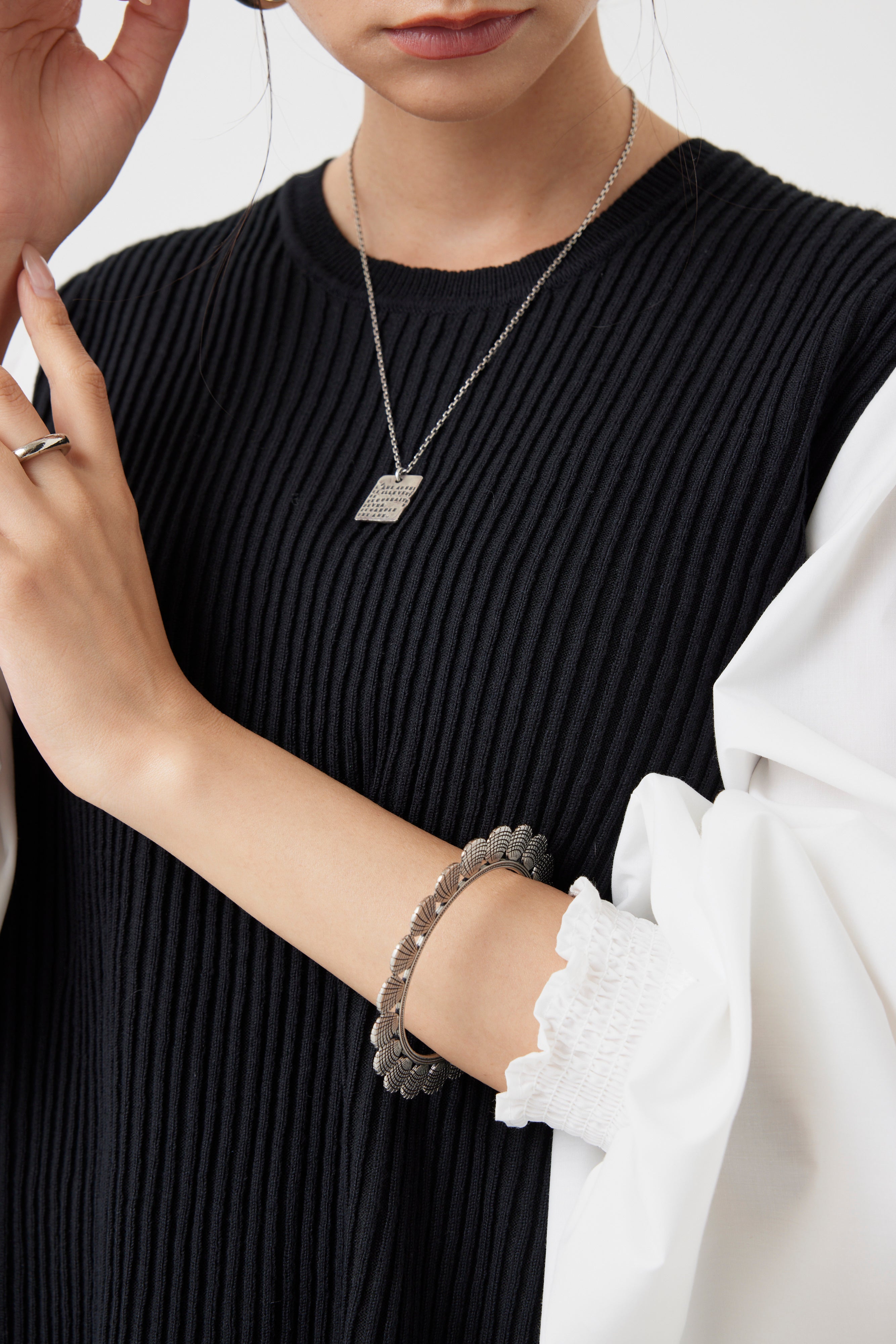 バックティアードブラウス×ニットトップス(6262-458)