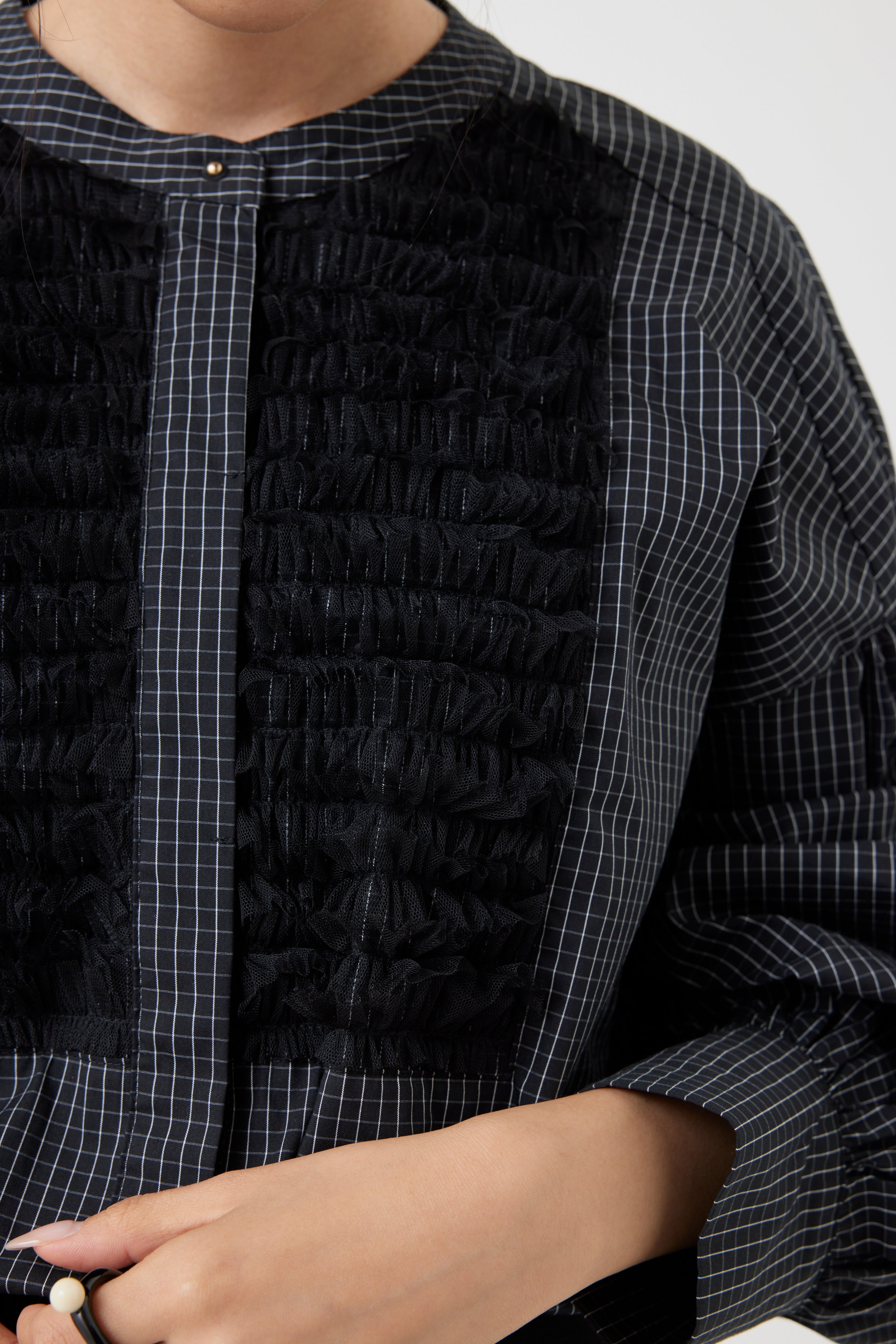 チュールフリルブラウス(6262ー457)