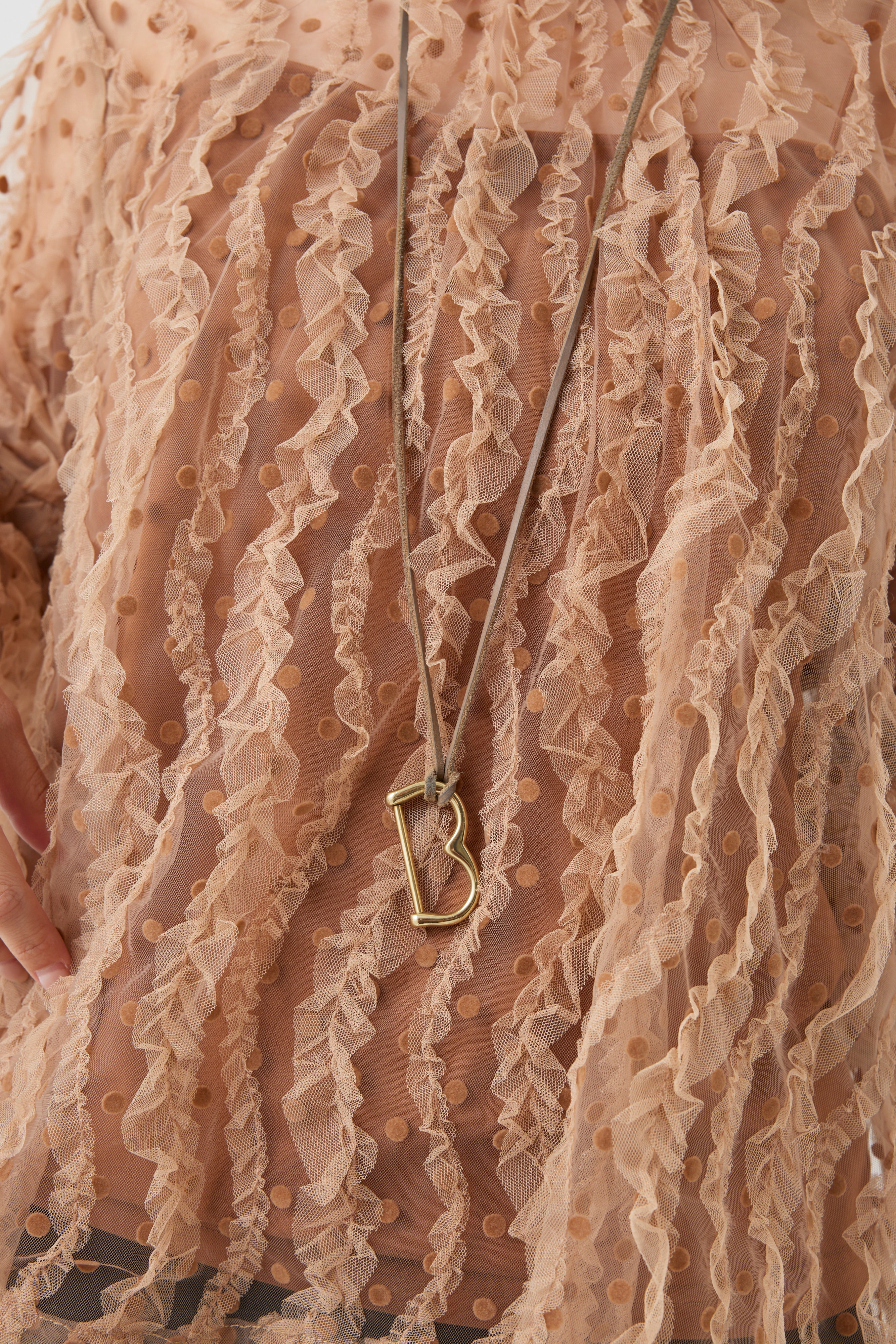 ブラオドットチュールフリルブラウス(6260-377)