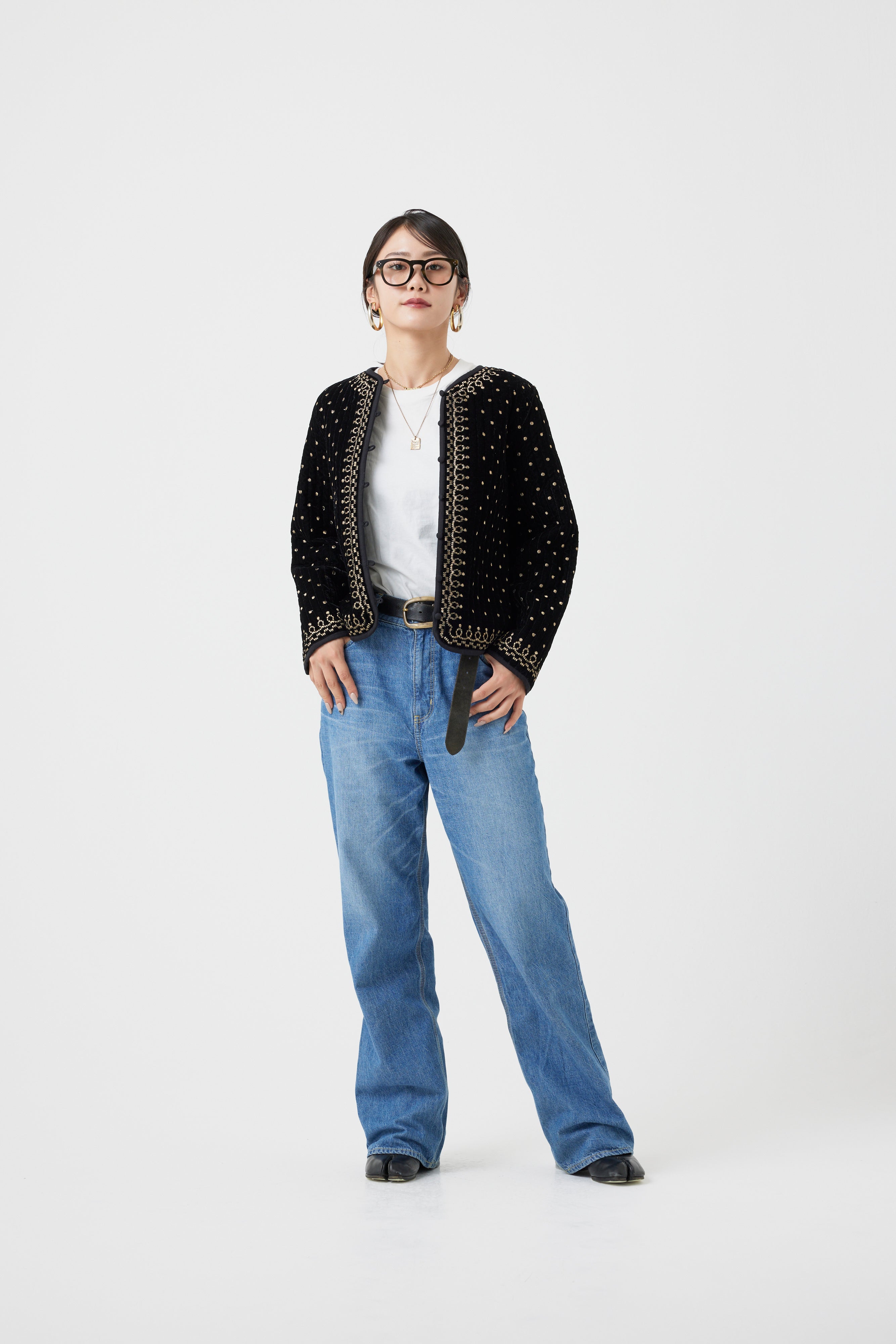 ヴィンテージ調オリジナル刺繍ジャケット(6261-354)