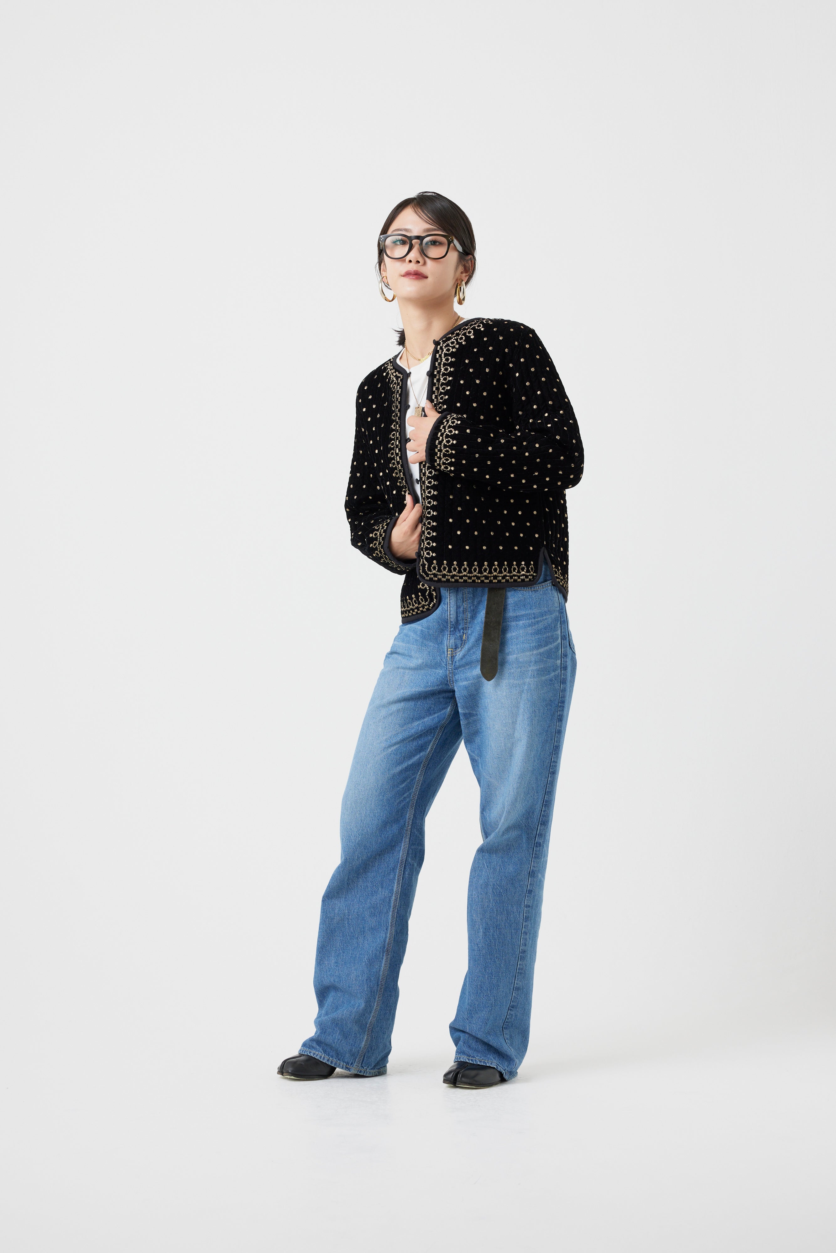 ヴィンテージ調オリジナル刺繍ジャケット(6261-354)