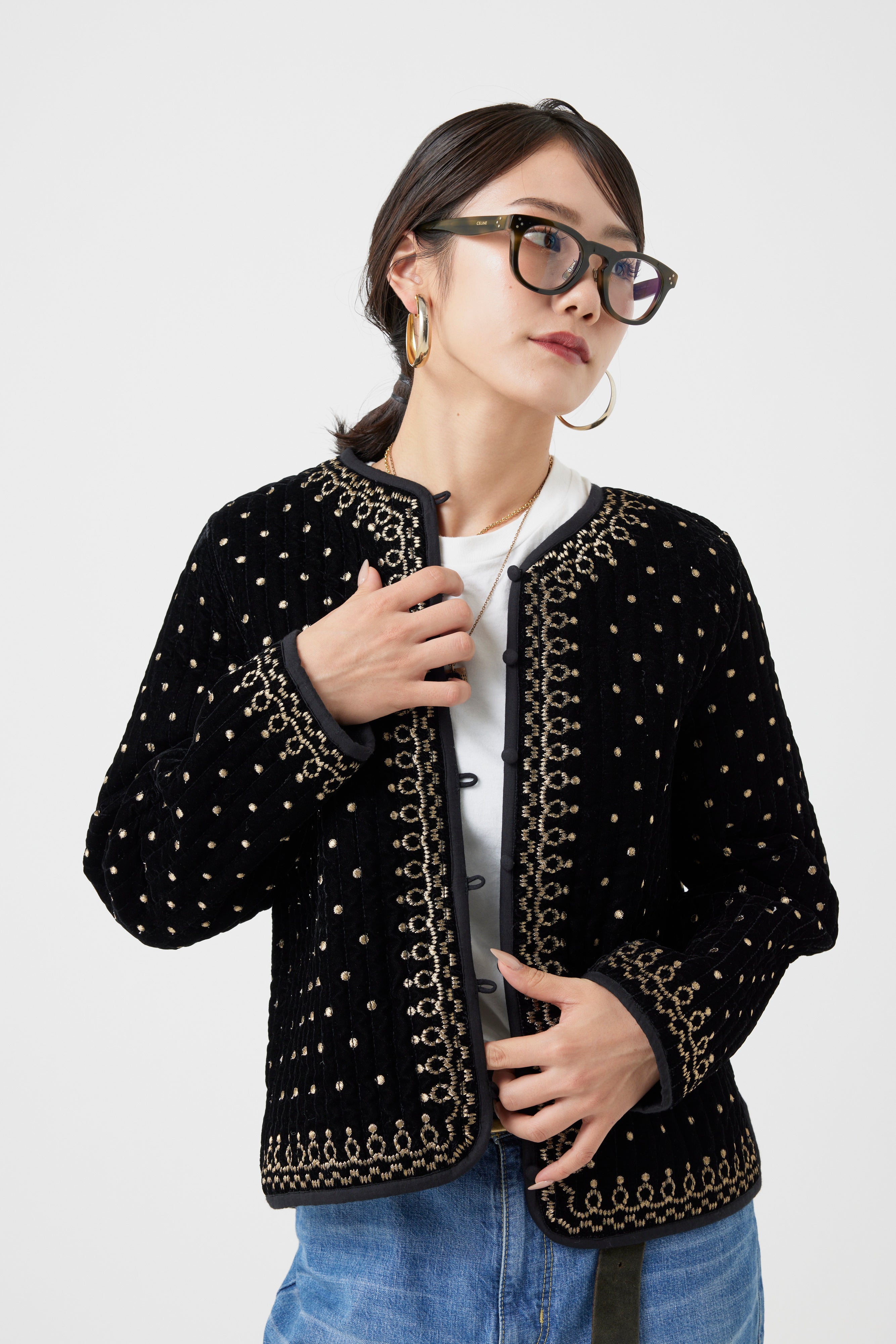 ヴィンテージ調オリジナル刺繍ジャケット(6261-354)