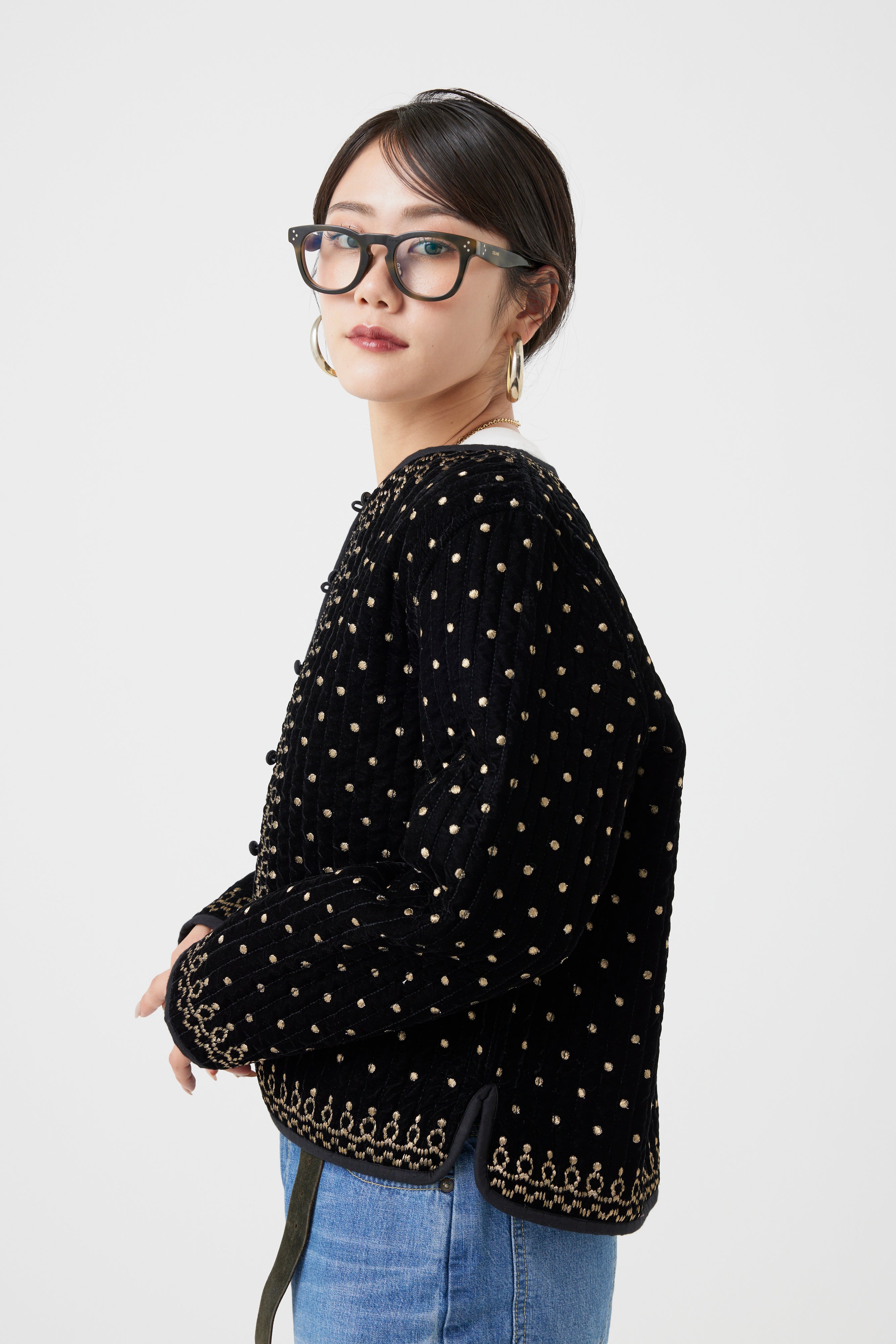 ヴィンテージ調オリジナル刺繍ジャケット(6261-354)