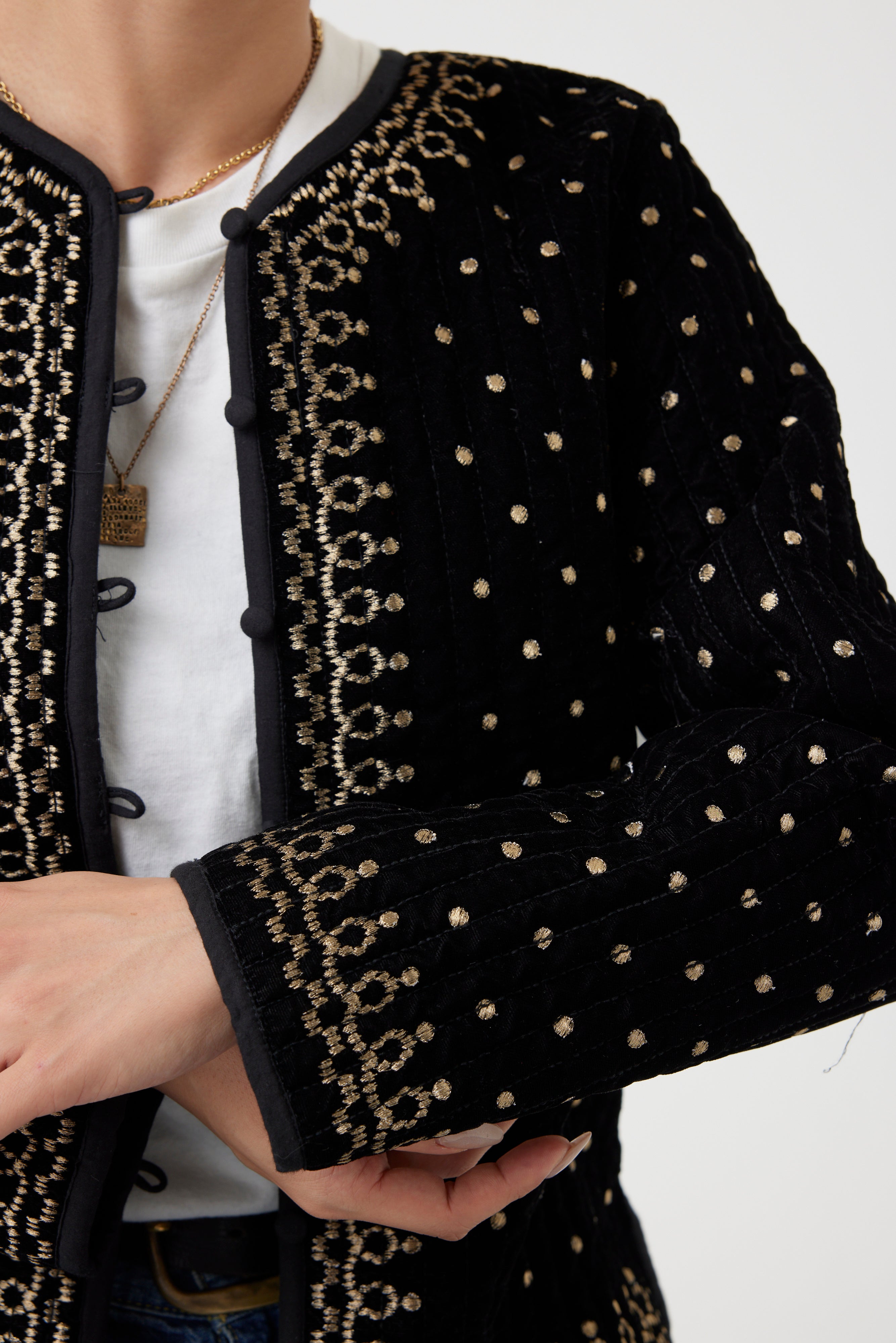 ヴィンテージ調オリジナル刺繍ジャケット(6261-354)