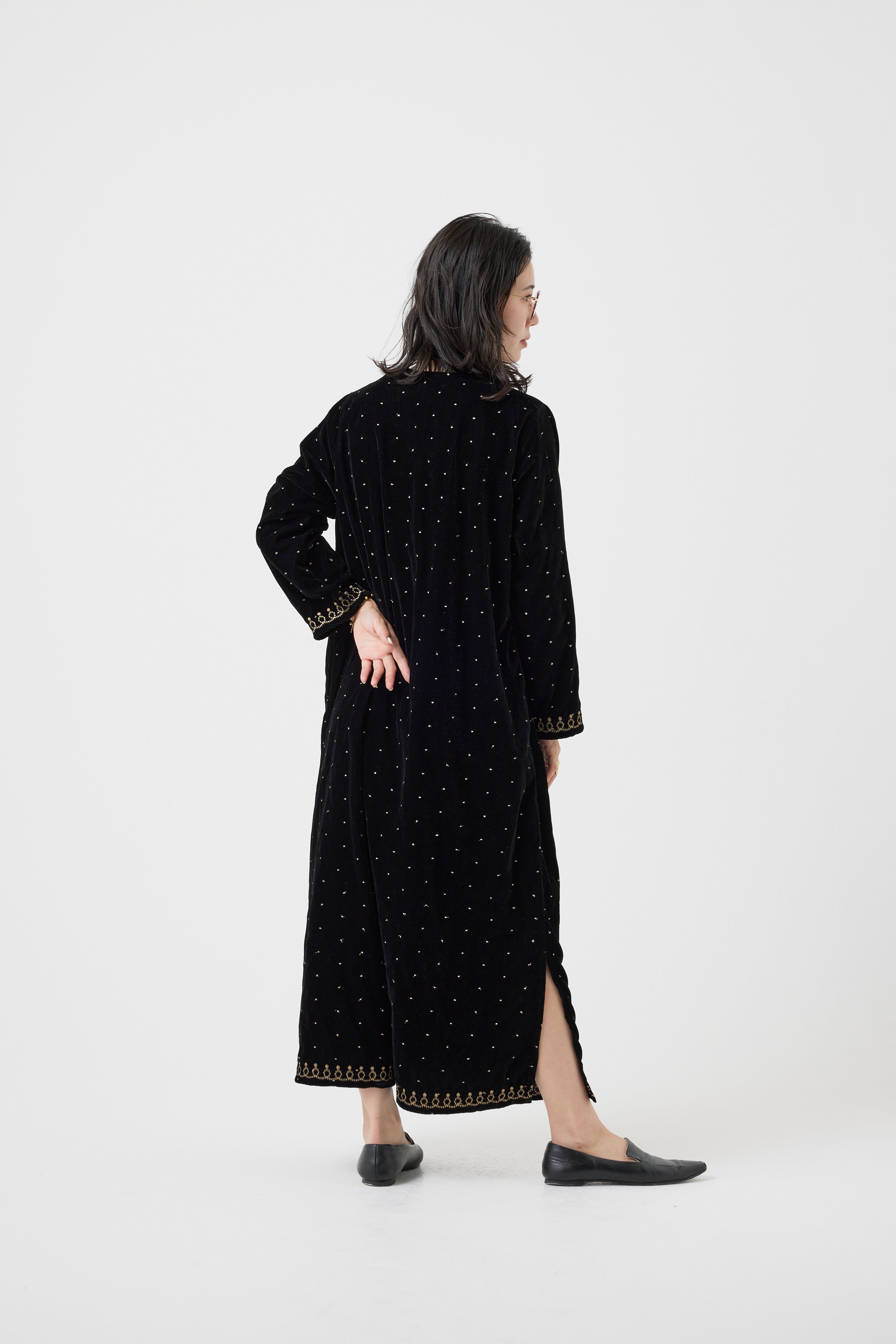 【 9/12ご予約開始 】インドベロアドット刺繍ワンピース(6265-359)