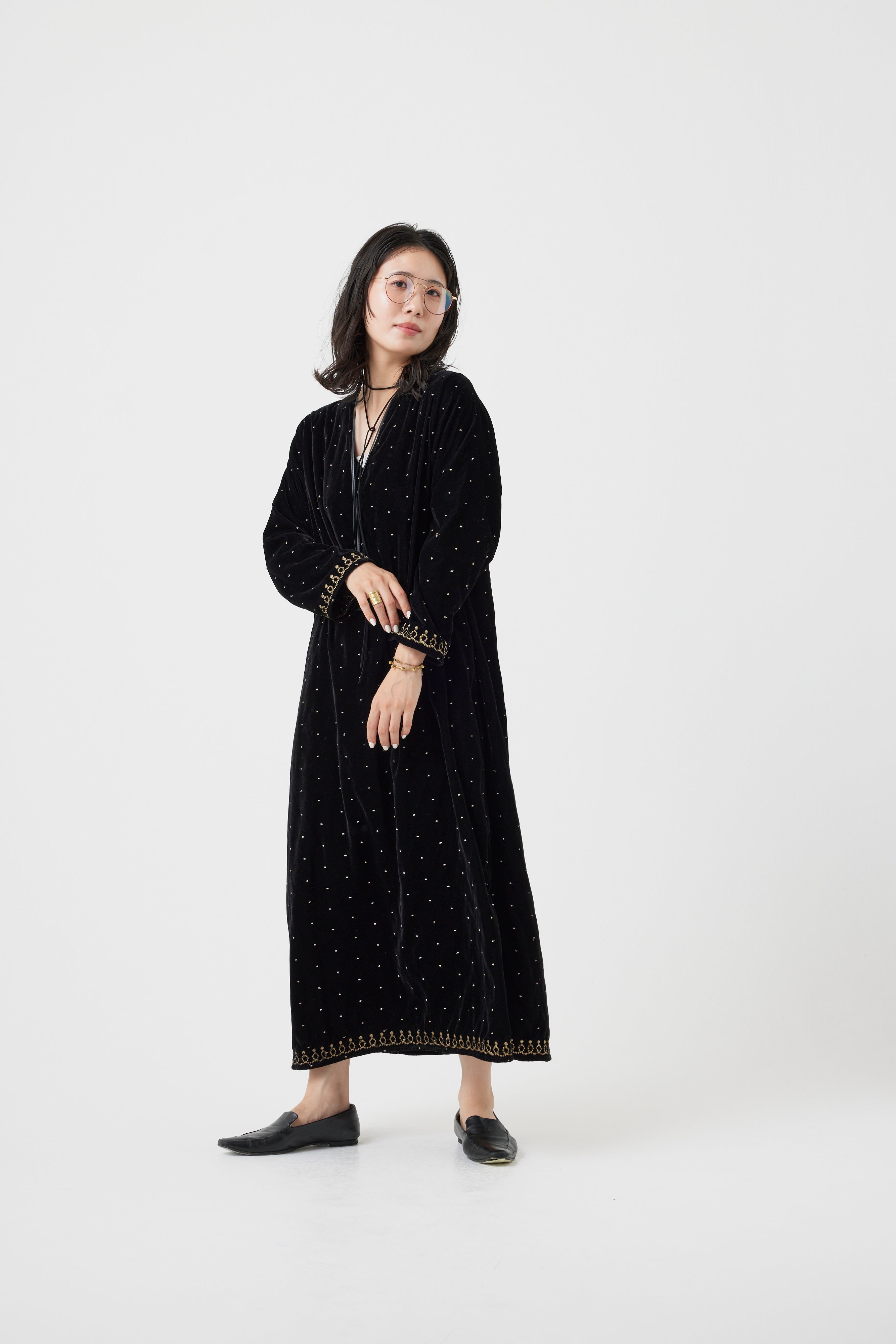 インドベロアドット刺繍ワンピース(6261-359)