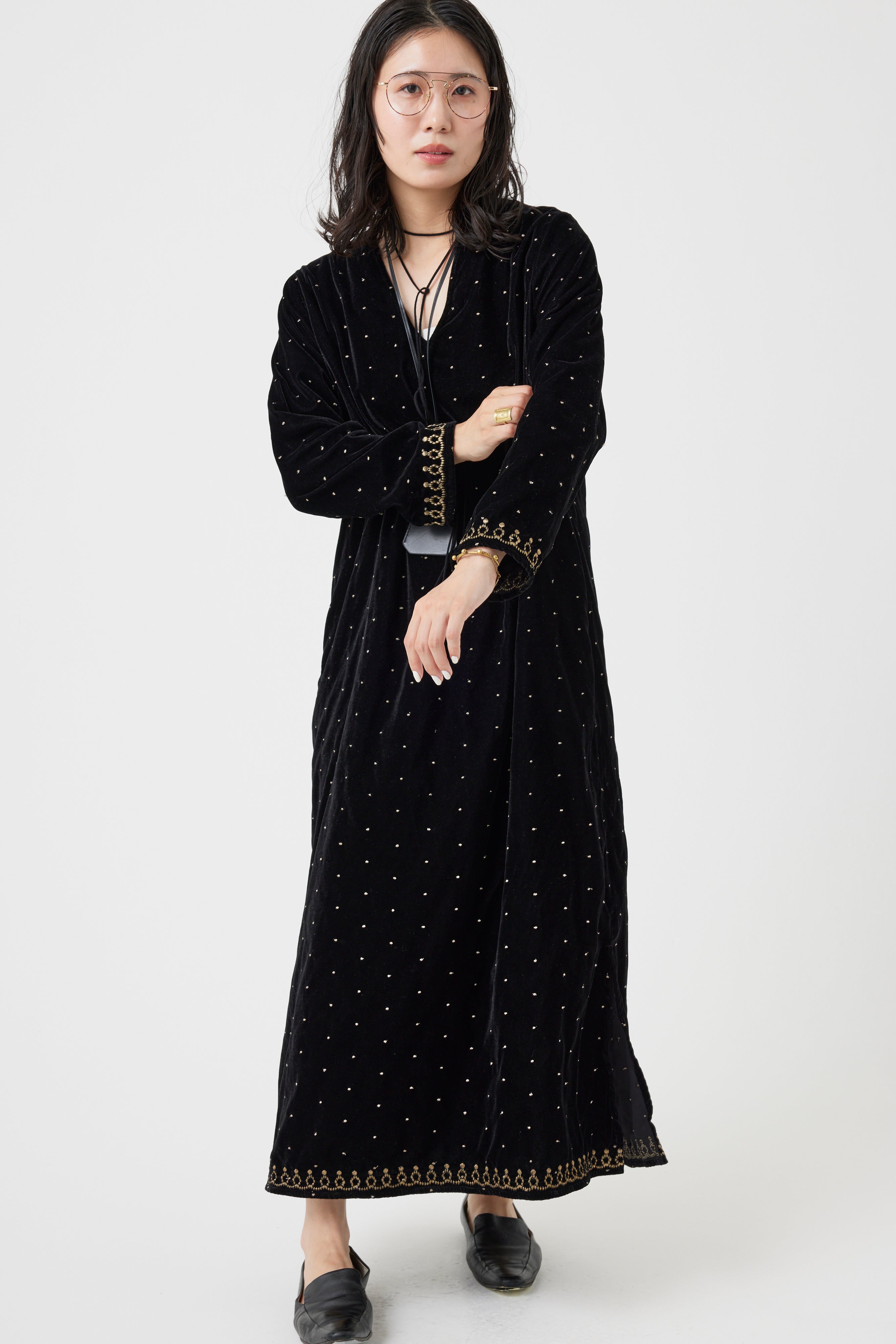 インドベロアドット刺繍ワンピース(6261-359)