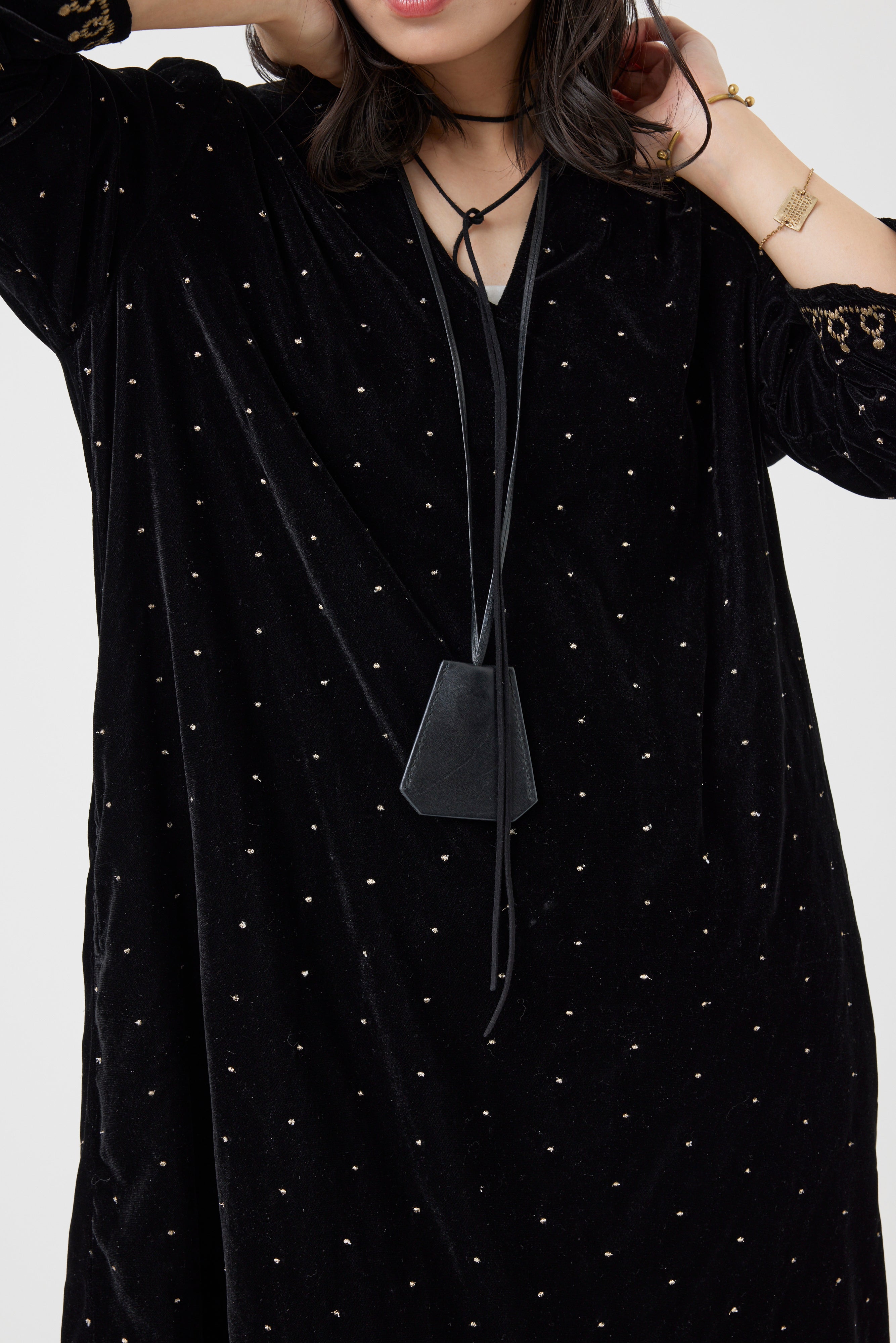 インドベロアドット刺繍ワンピース(6261-359)