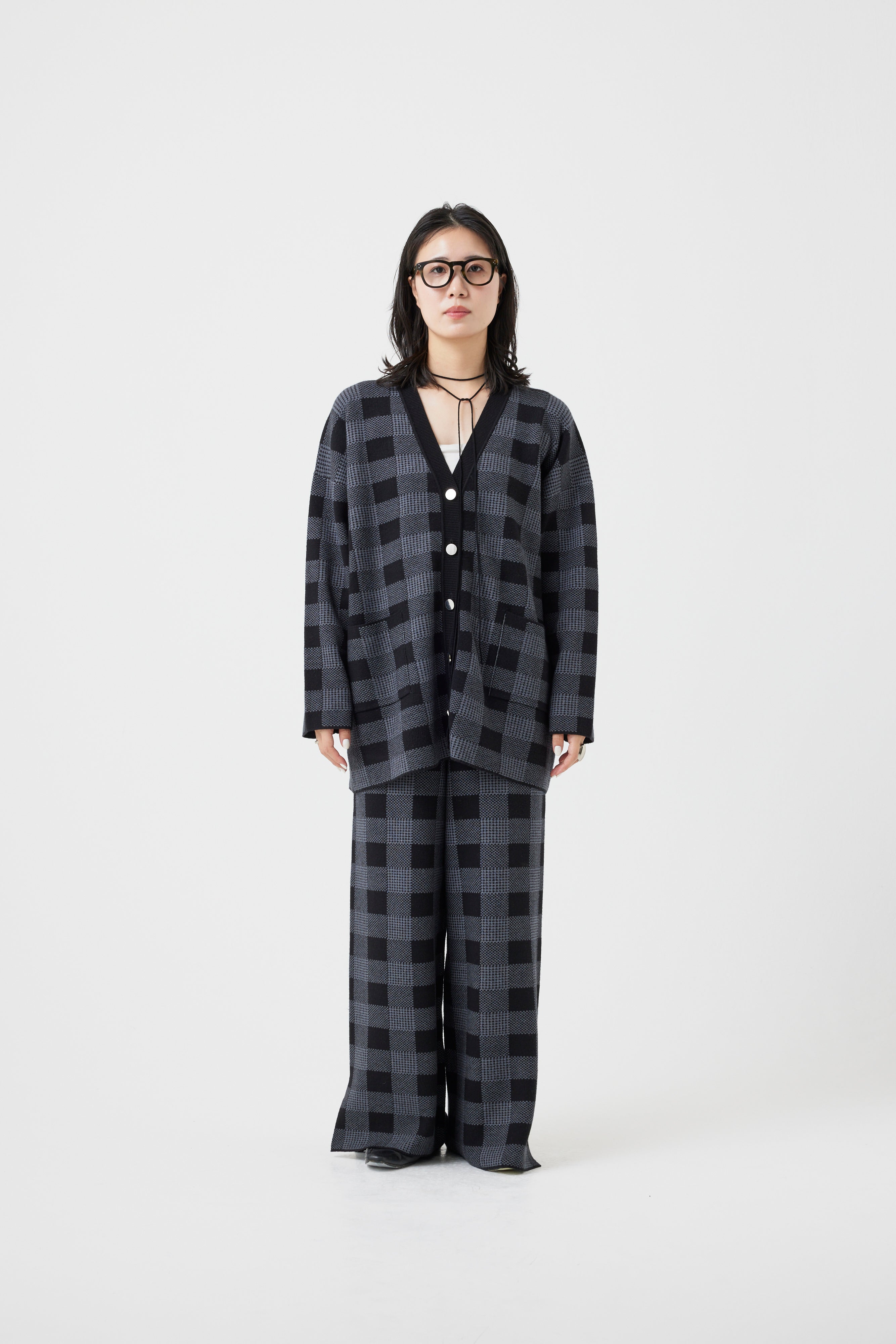 ミラノリブチェックボトムス(6262-465)