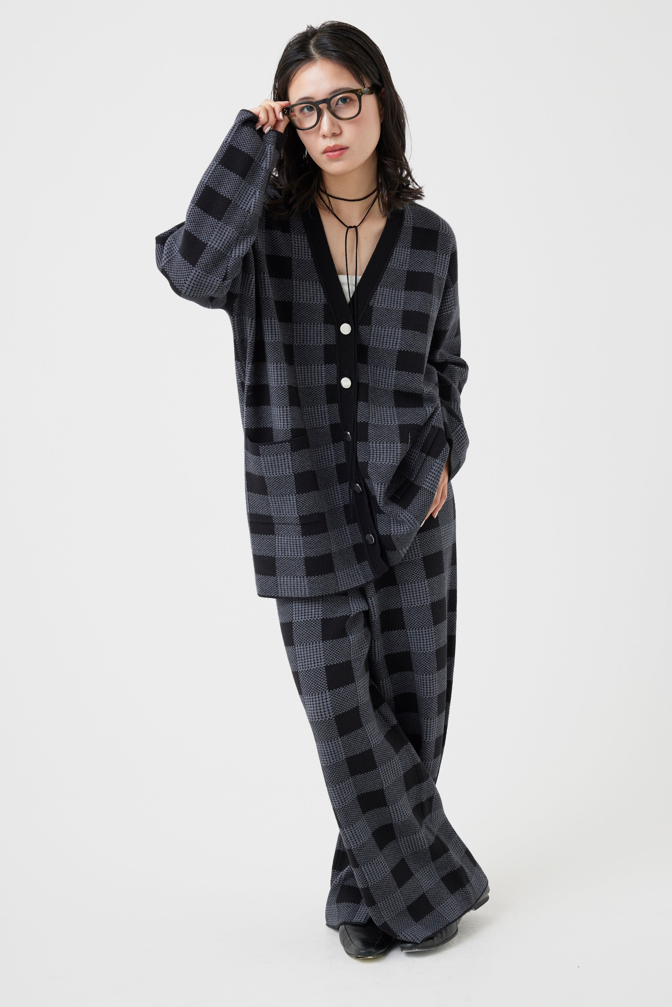 ミラノリブチェックボトムス(6262-465)