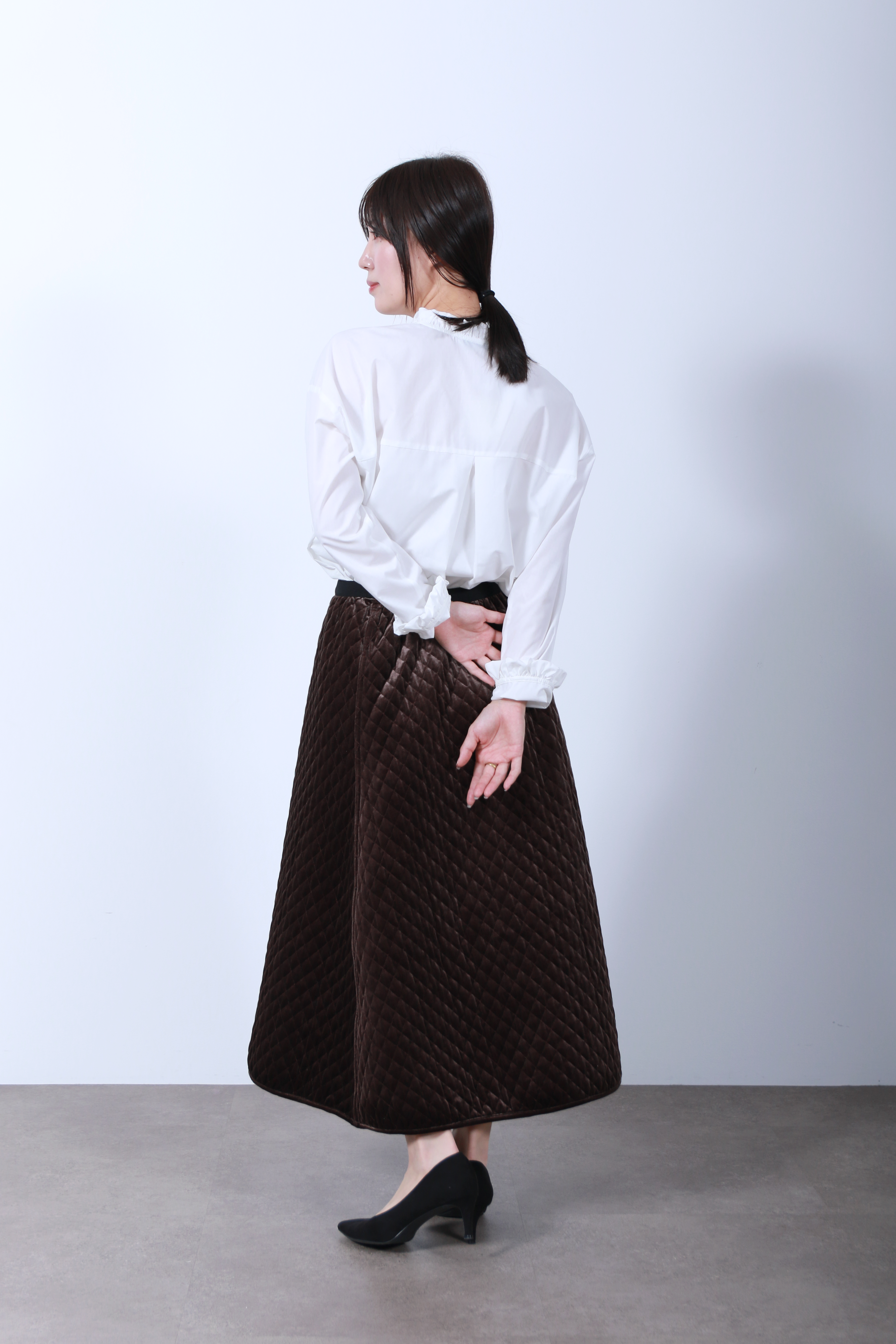 キルティングベロアスカート(6263-501)