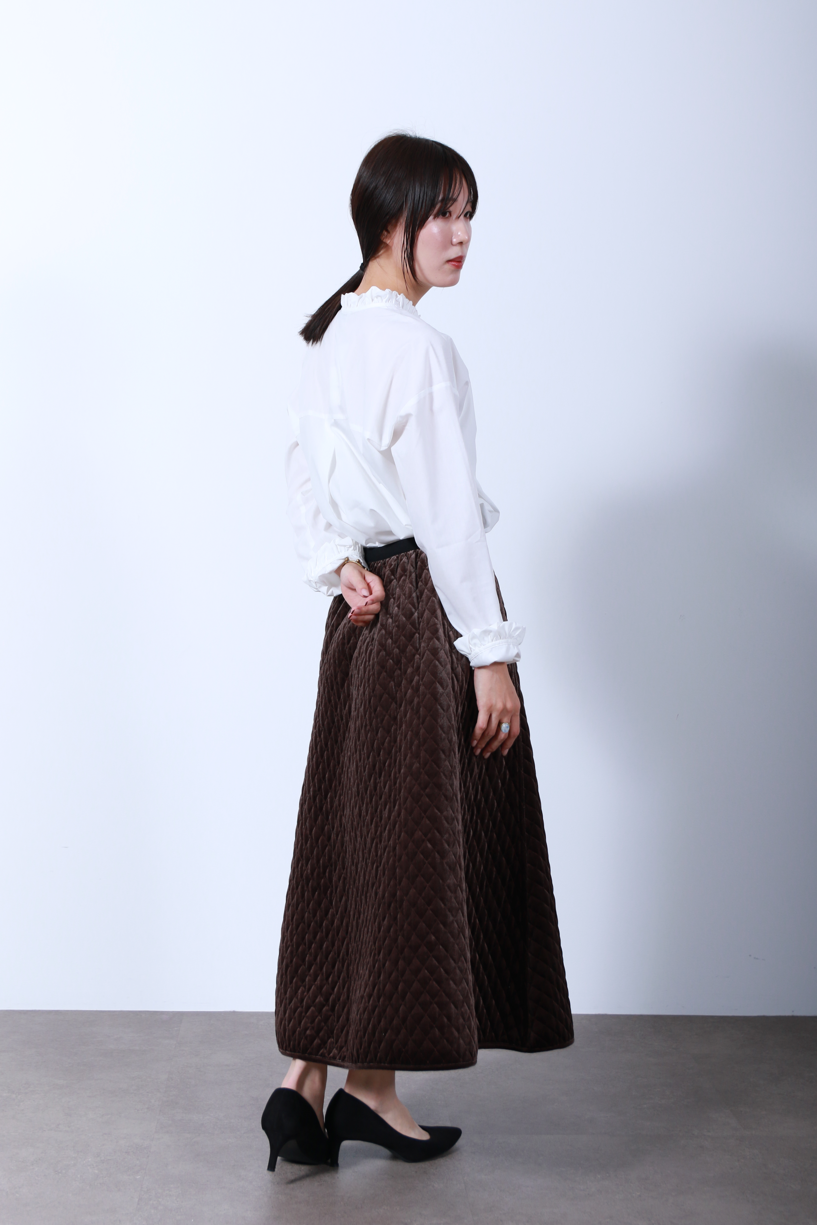 キルティングベロアスカート(6263-501)