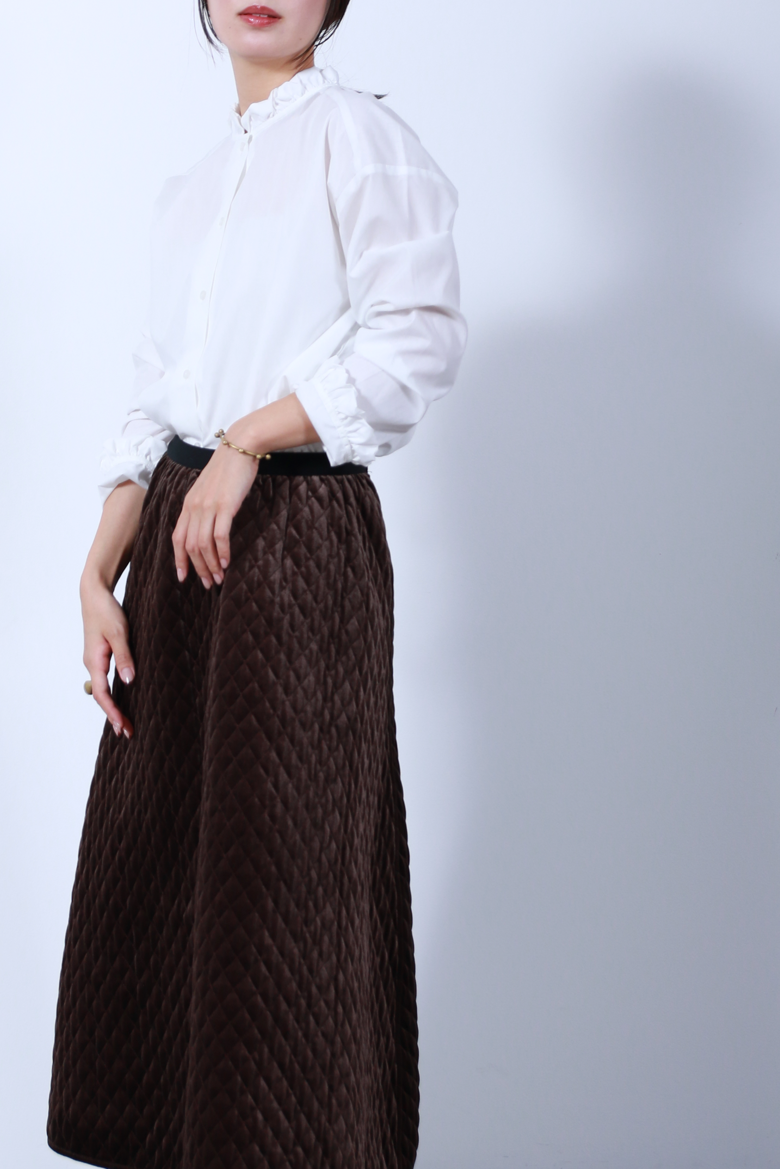 キルティングベロアスカート(6263-501)